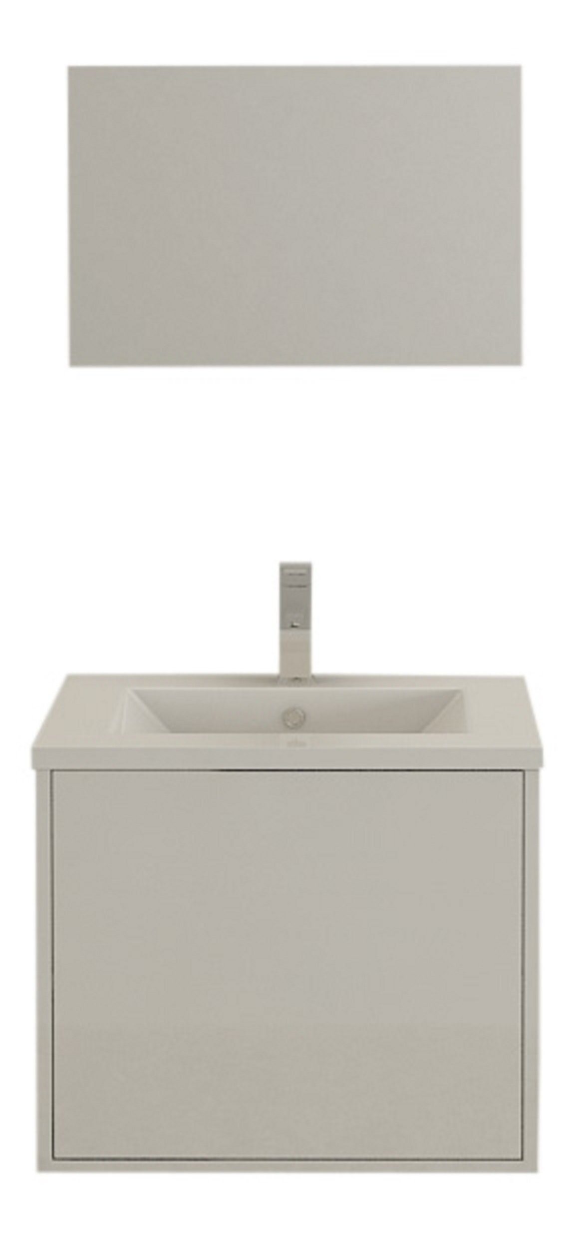 Jet-Line Badmöbel-Set LINZ Badset weiß 60 cm Badmöbel Waschbecken Hochgl