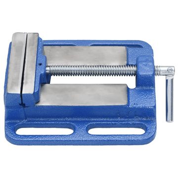 vidaXL Ständerbohrmaschine Maschinenschraubstock Blau 100 mm Gusseisen, (1-tlg)