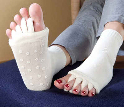 JOKA international Funktionssocken Wellness Zehentrenner-Socke, 2 Paar Gr. 1 in weiß (4-Paar)