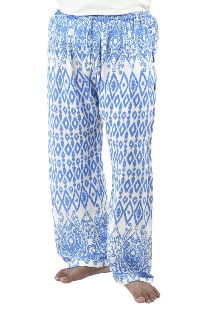 Loungehose orientalische Relaxhose aus 100% Viskose Unisex Wellnesshose Spa-Hose