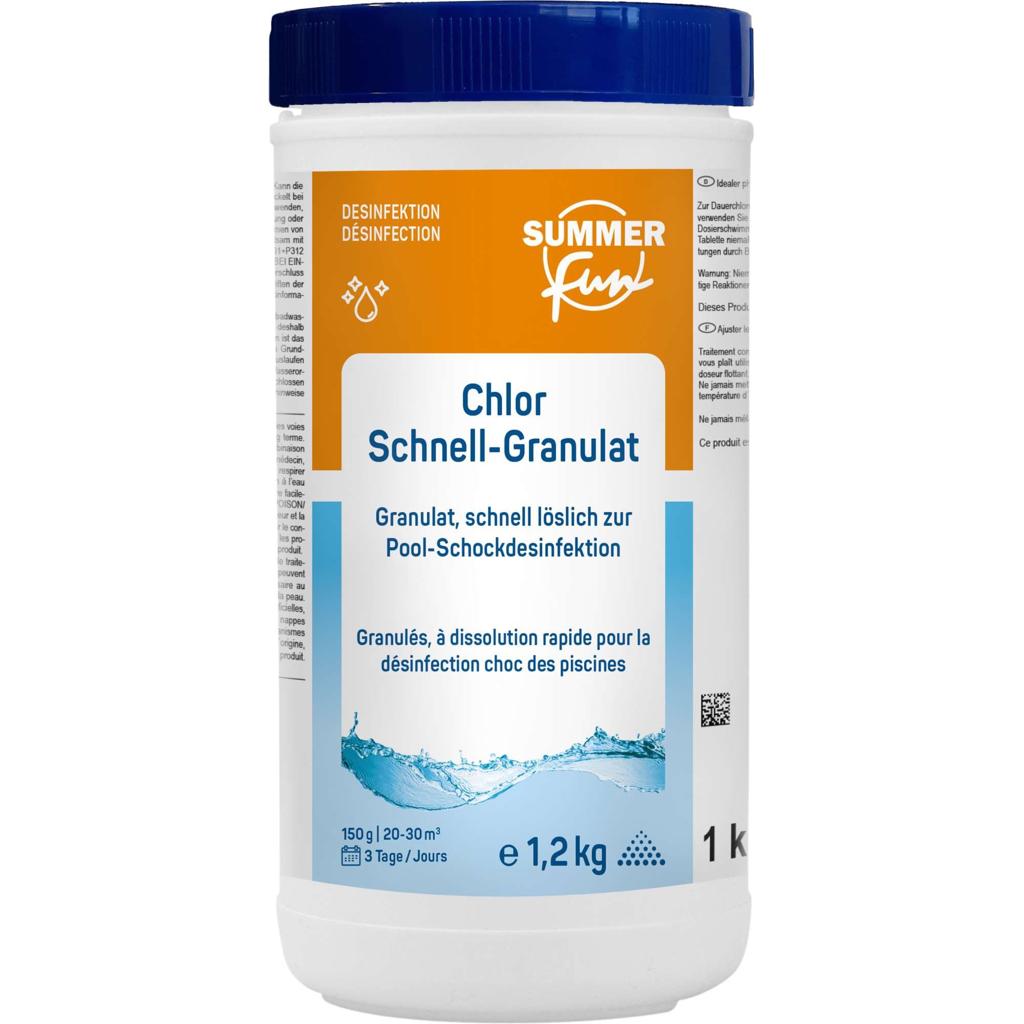 SUMMER FUN Poolpflege Summer Fun Chlor Schnell-Granulat - 1,2 kg