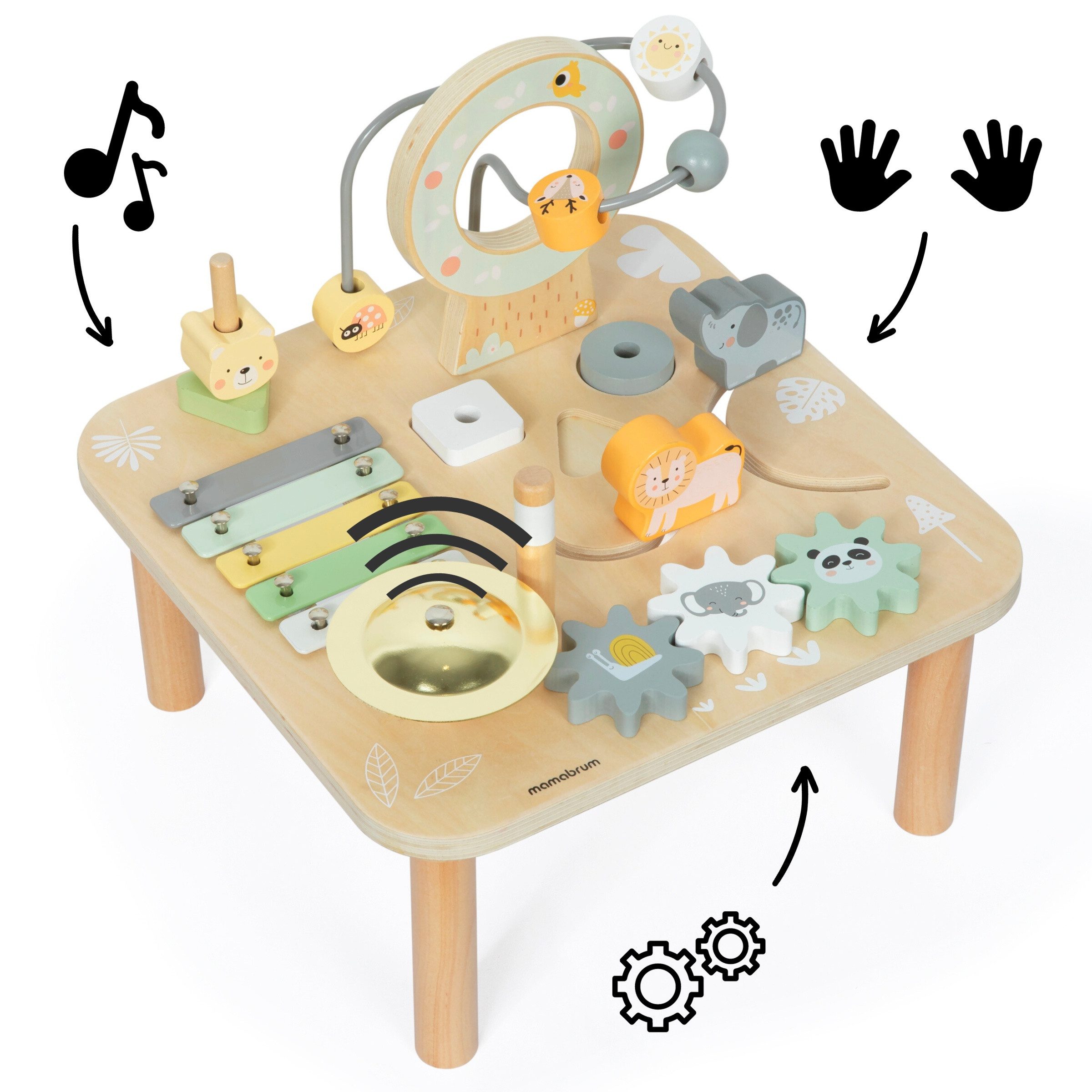 Mamabrum Spielcenter 7in1 Lern- und Spieltisch mit Xylophon und Zahnradspiel