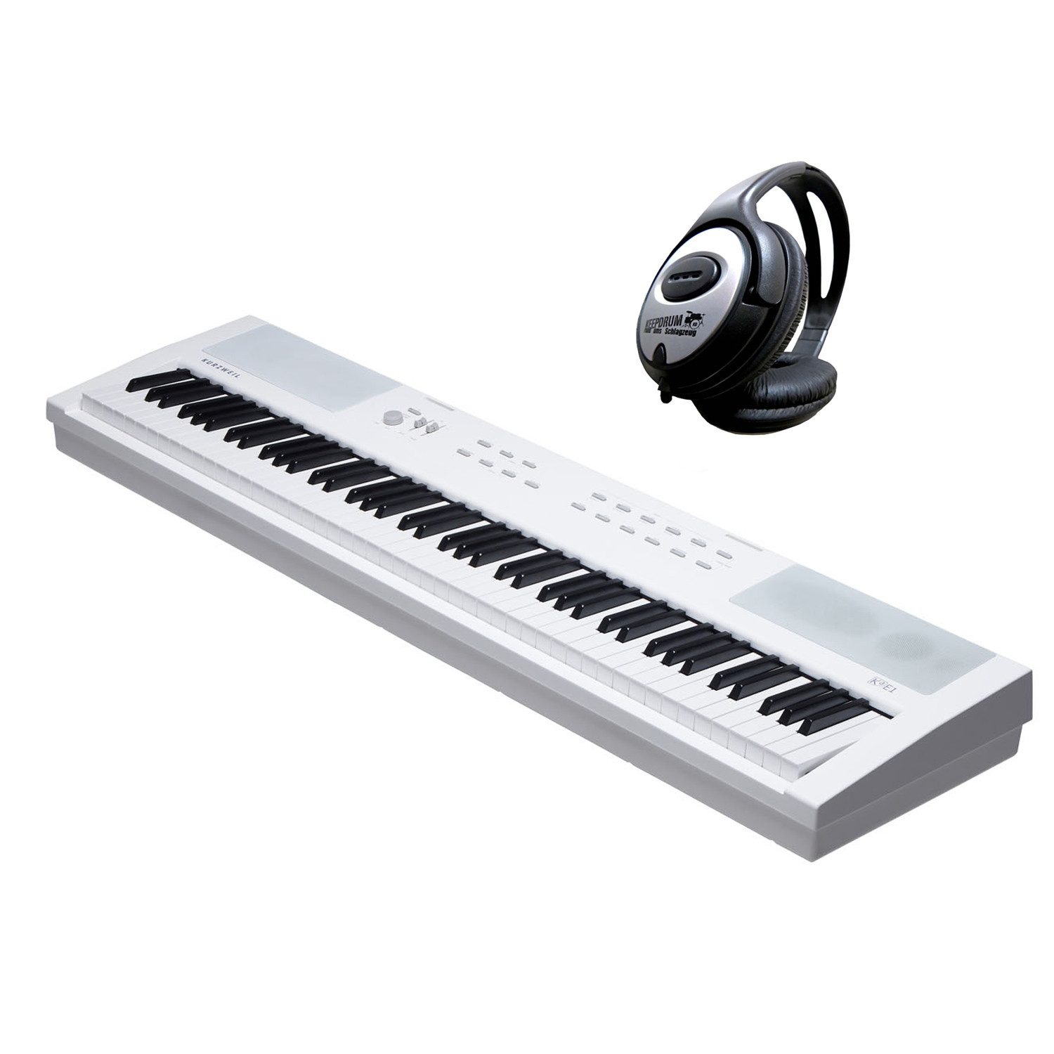 Stage-Piano Kurzweil Stage Piano KAE1-WH 88 Tasten mit Kopfhörer