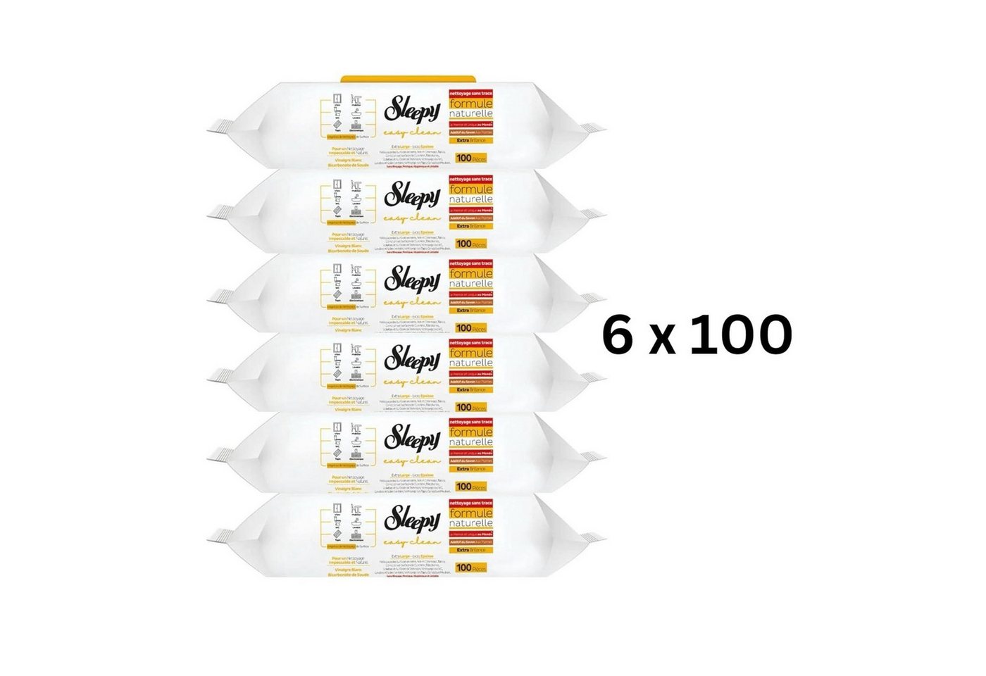 Uzman Sleepy Easy Clean im Set Reinigungstücher Feuchttücher Reinigung Reinigungstücher (Fusselfrei – hinterlässt keine Rückstände, Reißfest, Saugstark)