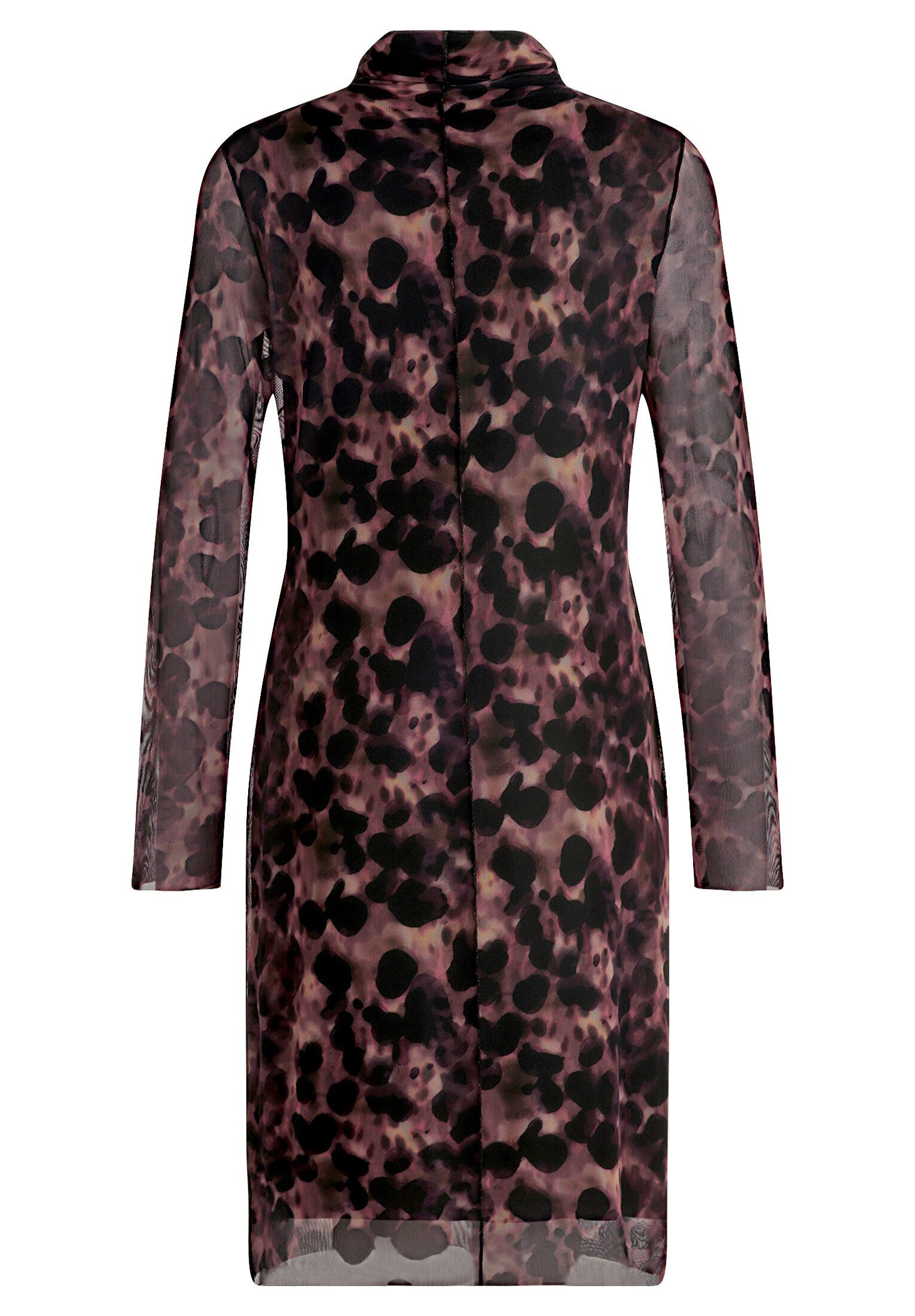 Cartoon Meshkleid Damen mit Kragen