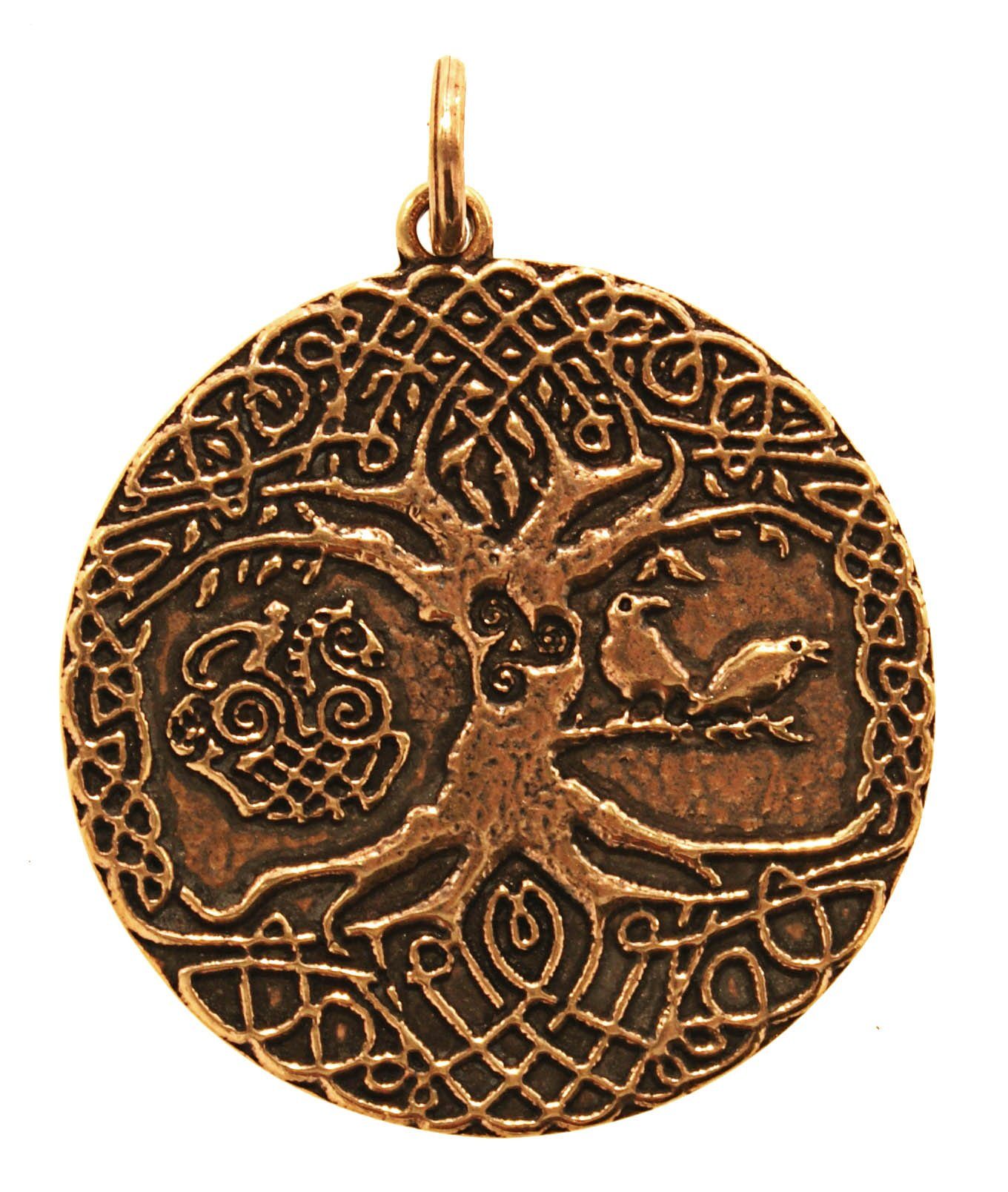 Slepner Leather Sleipnir Weltenbaum of Anhänger Lebensbaum Yggdrasil Bronze aus Kiss Nr147 Kettenanhänger