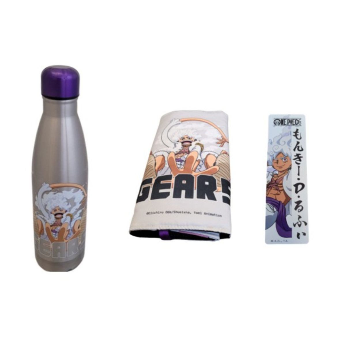 One Piece Thermoflasche Geschenkset Trinkflasche mit Manga Schutzhülle und Lesezeichen