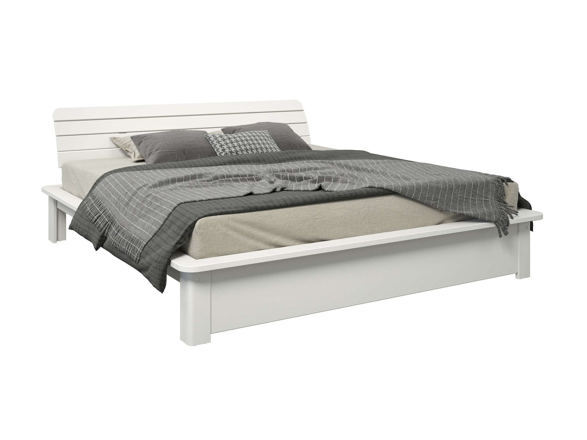 Home affaire Massivholzbett Antri, Futonbett, ergonomisch geformtes Kopftei günstig online kaufen