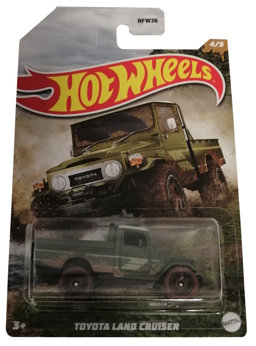 Mattel® Spielzeug-Auto Mattel Hot Wheels Mud Runner HDH10 Toyota Land Cru, (Mud Runner HDH10 Toyota Land Cruiser Modellfahrzeug)