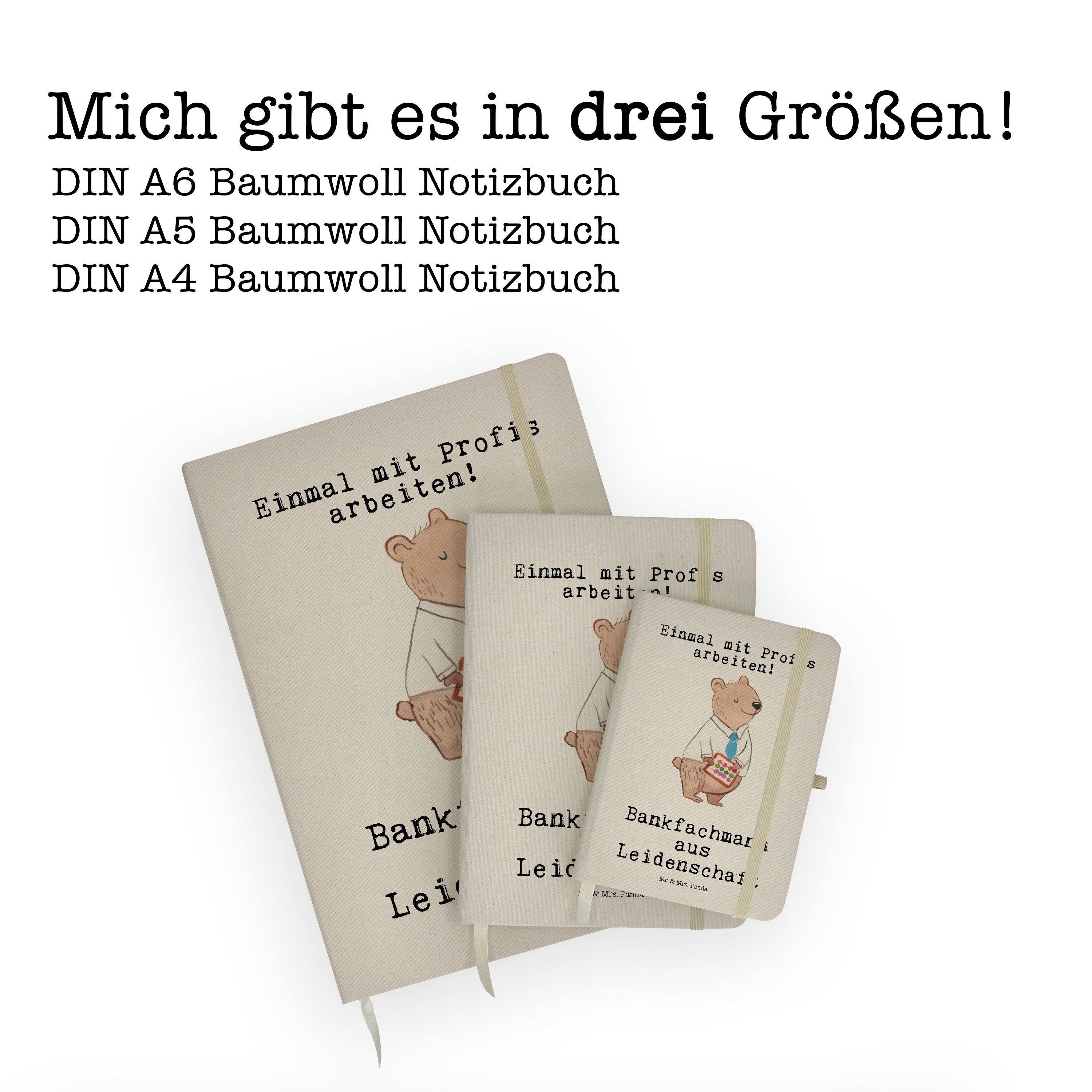 Transparent B Leidenschaft - Bankfachmann Notizbuch Mrs. - Geschenk, aus & Mrs. Panda & Mr. Panda Notizblock, Mr.