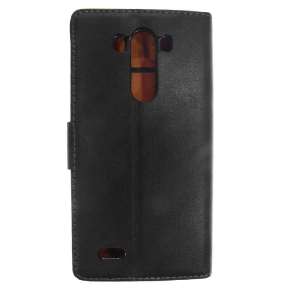 Handytasche Leder Handyhülle für LG G3 Schwarz 4250710554010 (Book Cover)