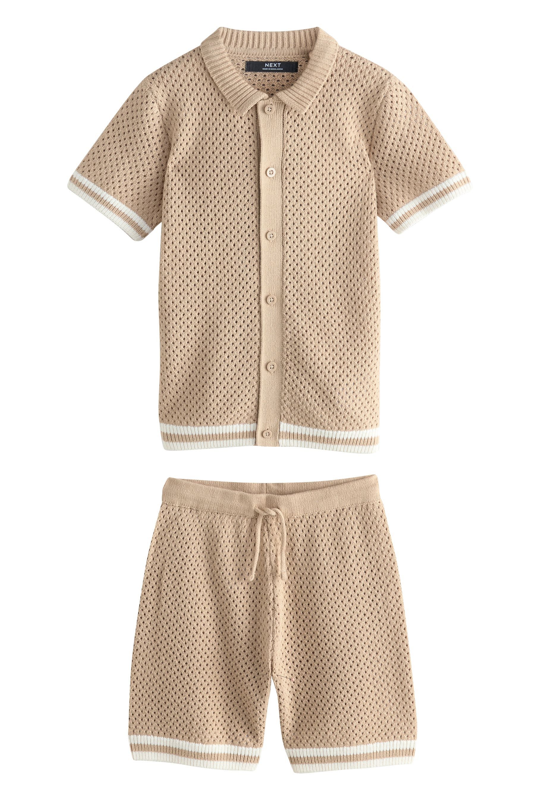 Next Shirt & Shorts Strick-Poloshirt mit günstig online kaufen