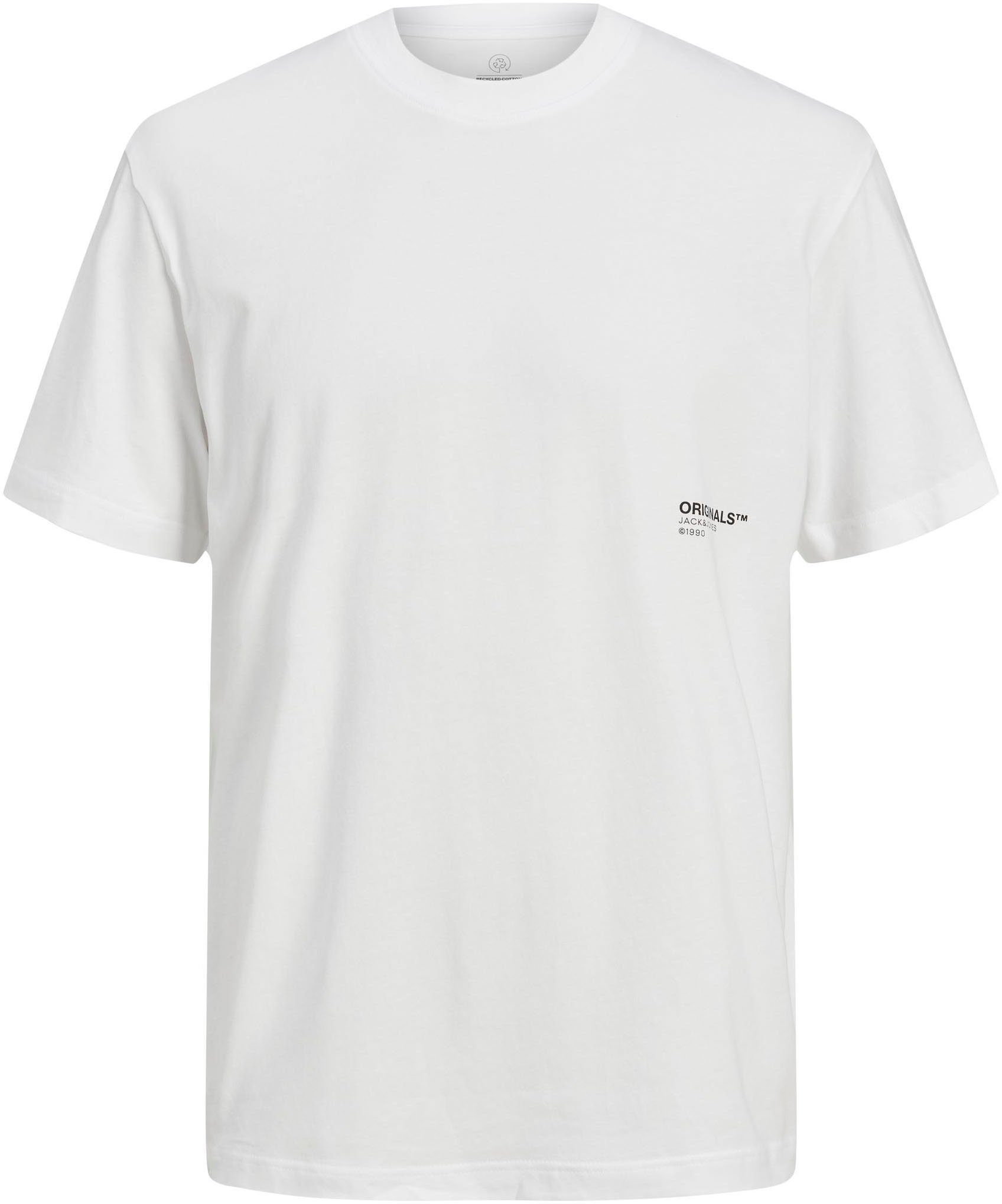 Jack NECK CREW Jones White JORCLEAN TEE T-Shirt & Bright