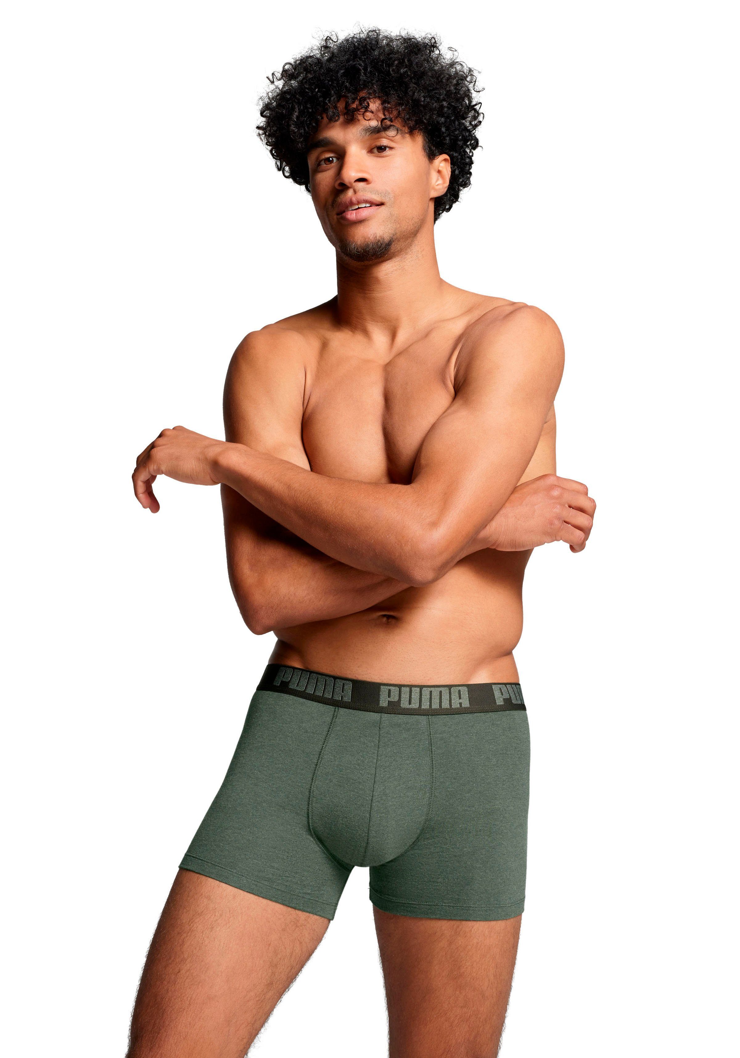 PUMA PUMA (Packung, BOXER 2P 2-St) BASIC green-melange Boxer