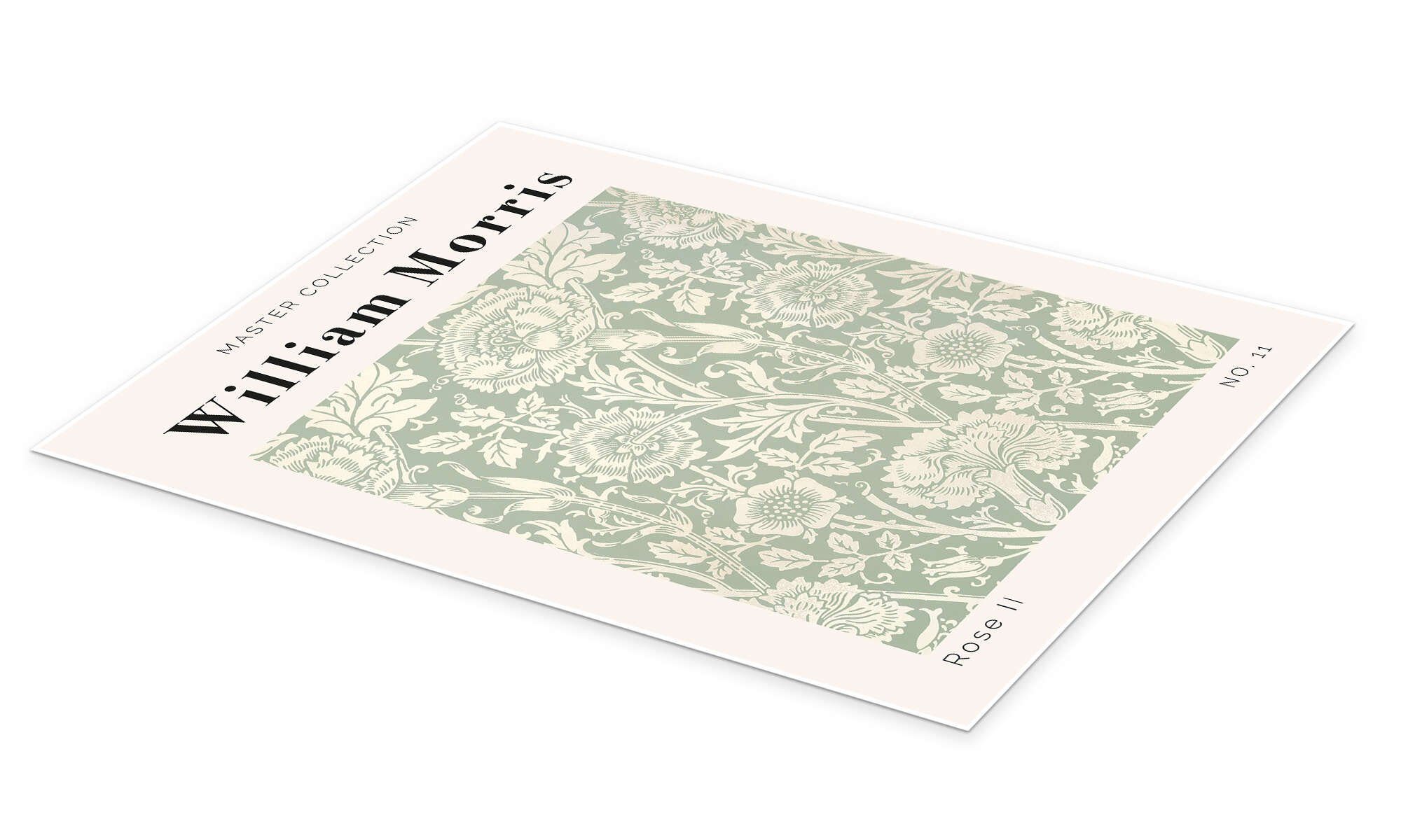 Posterlounge Wandbild Rose II No. 11, William Morris, erhältlich als Poster, Leinwandbild, Wandsticker oder Acrylglasbild