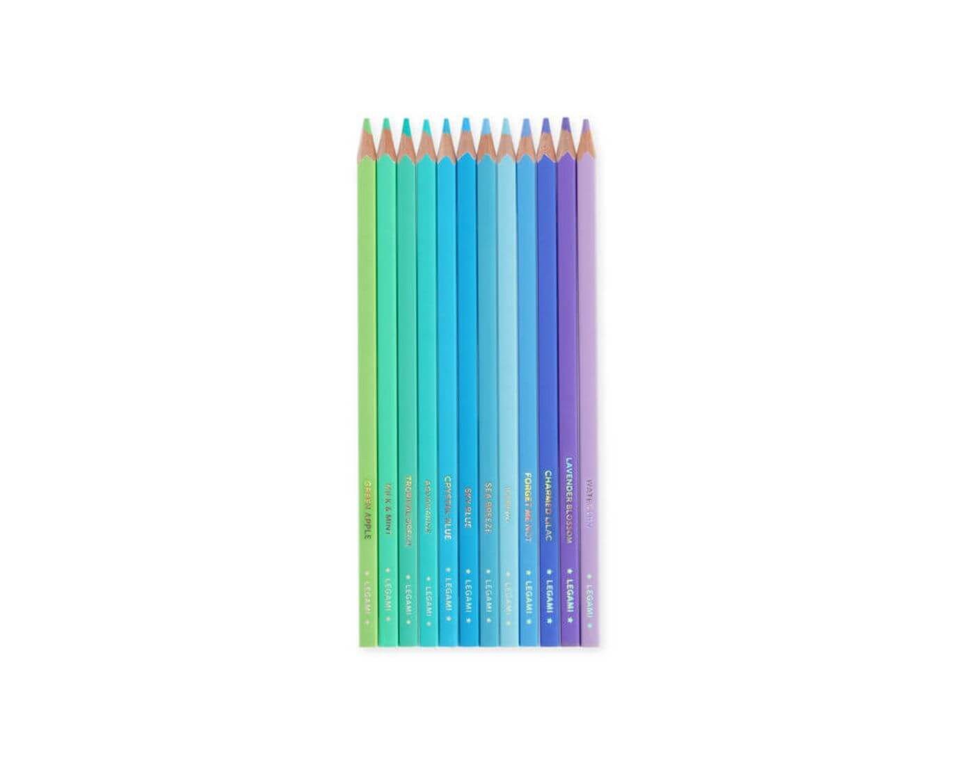 Legami Buntstift Set aus 12 Buntstiften - Live Colorfully - OCEAN PALETTE