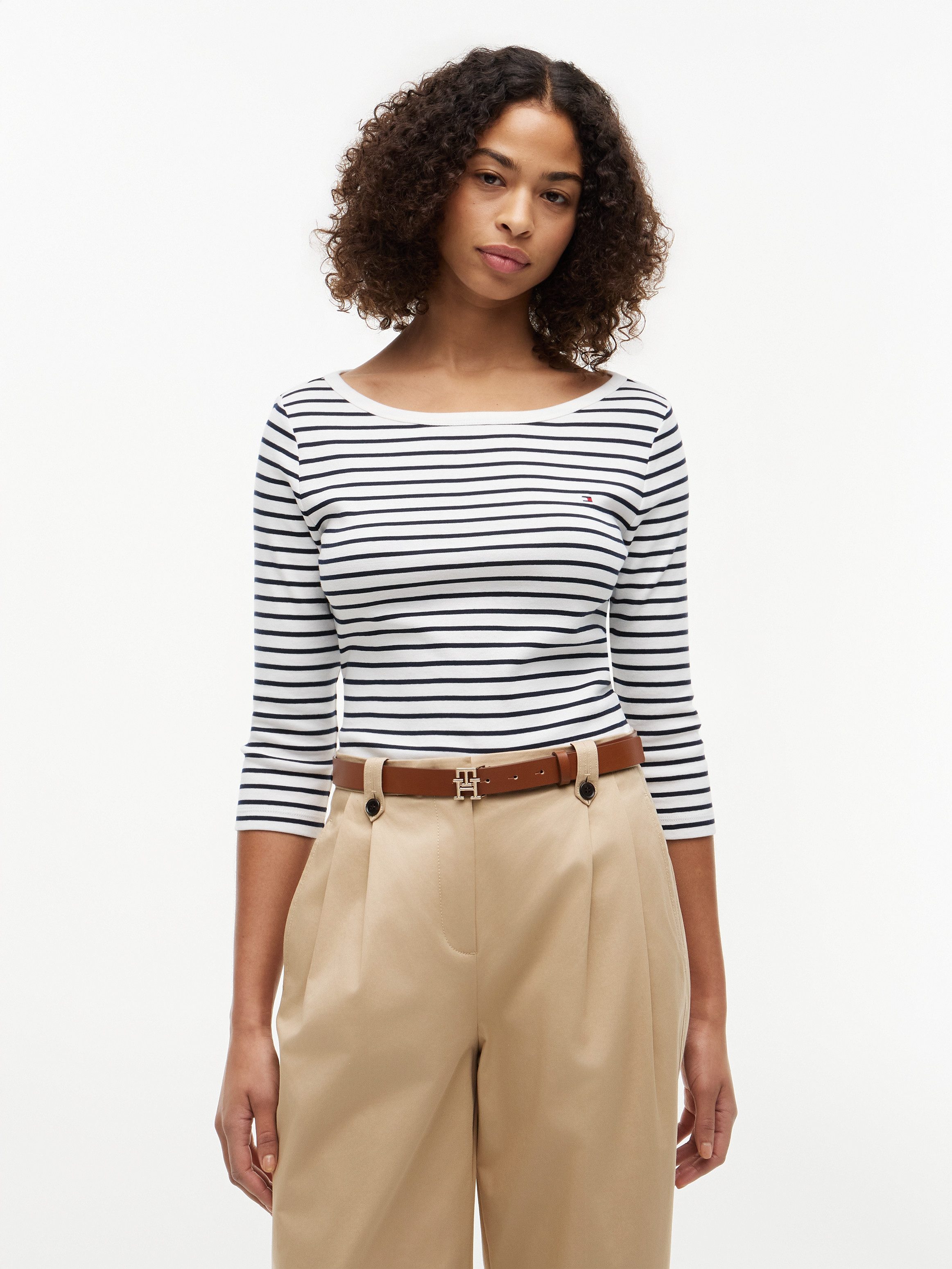 Tommy Hilfiger 3/4-Arm-Shirt CODY BOAT-NK 3/4 SLV TEE Baumwolle