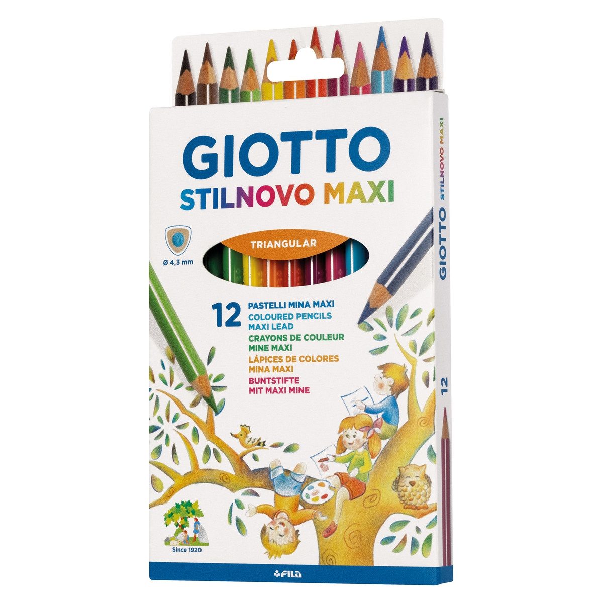 LYRA Buntstift GIOTTO Buntstifte Stilnovo Maxi 12 Stück Kartonetui