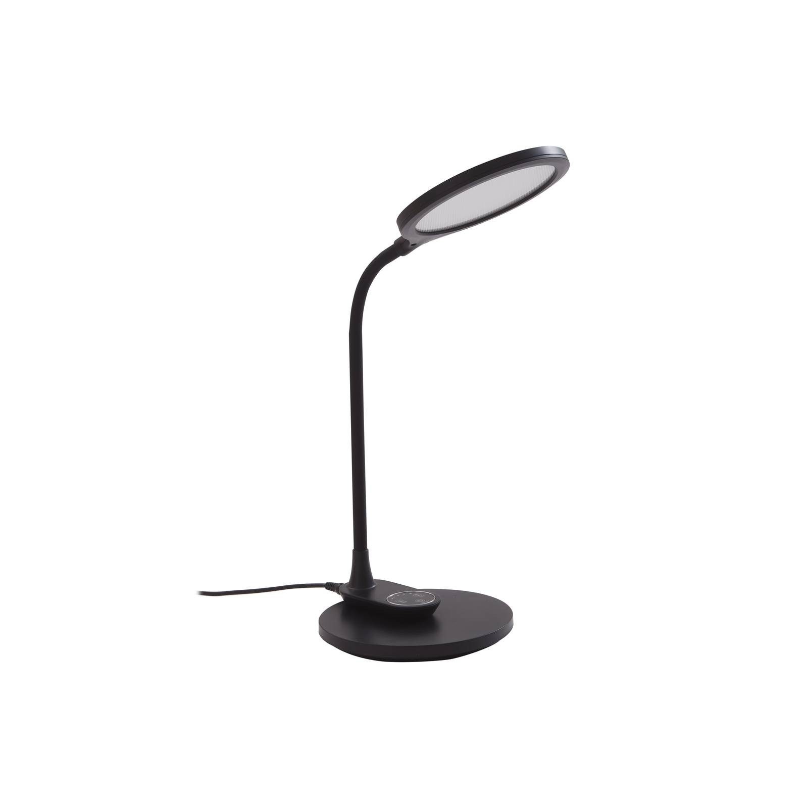 Lindby Schreibtischlampe Valtaria, LED, Kunststoff Schwarz Farbwechsel warmweiß / tageslicht IP20, 1 x 7,2 W LED, Farbwechsel warmweiß / tageslicht