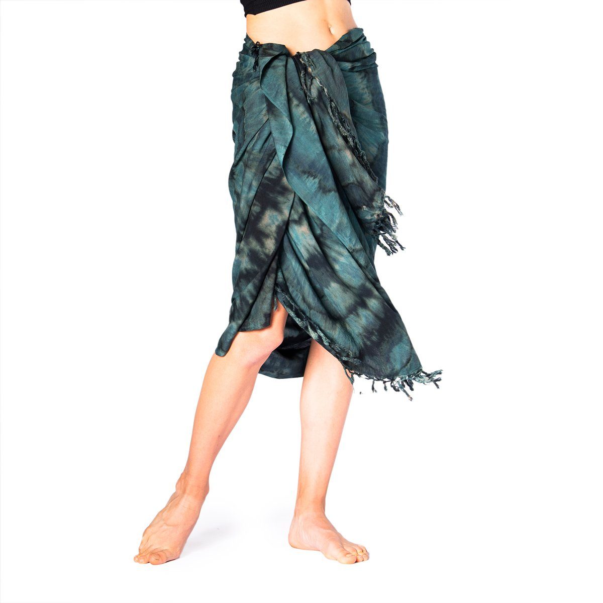 PANASIAM Sarong Pareo TieDye Design aus leichter Viskose Strandtuch Wrap, Viskose, Strandkleid Bikini Cover-up Tuch für den Strand Schultertuch Halstuch