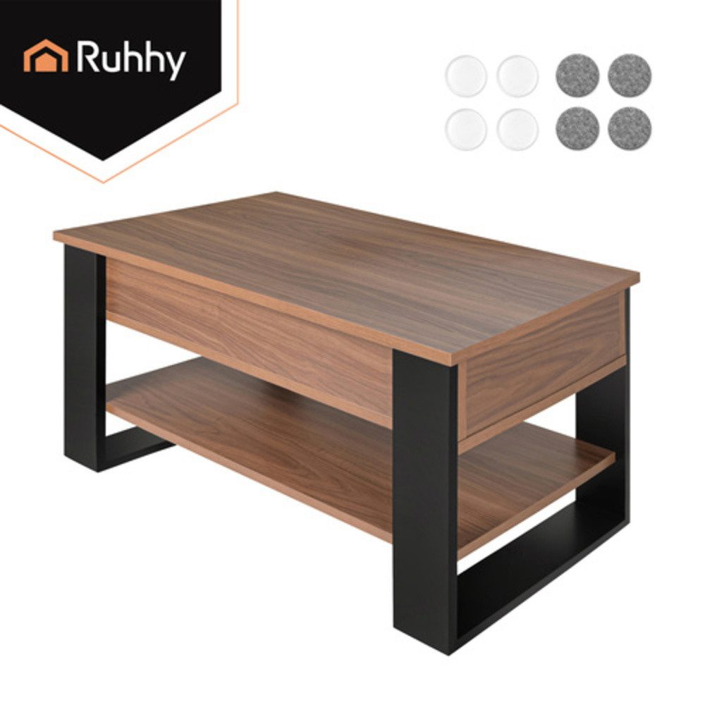 KRUZZEL Couchtisch Sofatisch 3-in-1-Verstellung Tischplatte (Spar-Set, 1-St., Mehr Platz), Flexibel von 47 auf bis zu 61 cm erhöhbar – Bild 3 von 5