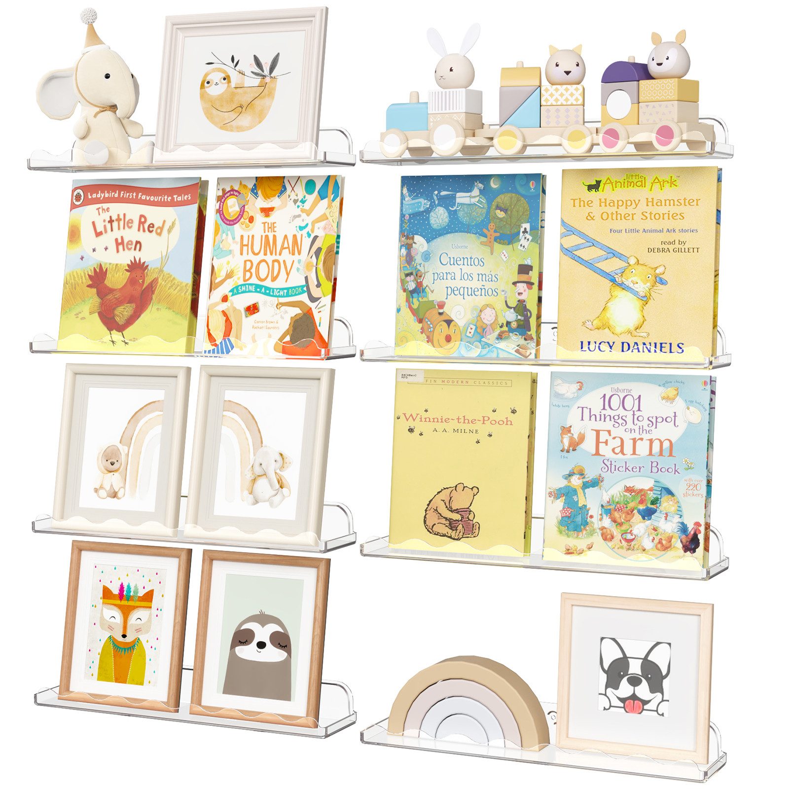Lifewit Wandregal Kunststoff Kinder Bücherregal, 38 günstig online kaufen