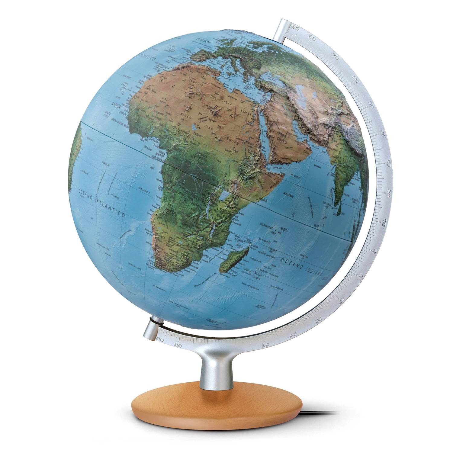 Räthgloben Globus Reliefglobus beleuchtet, Leuchtglobus 30 cm Durchmesser