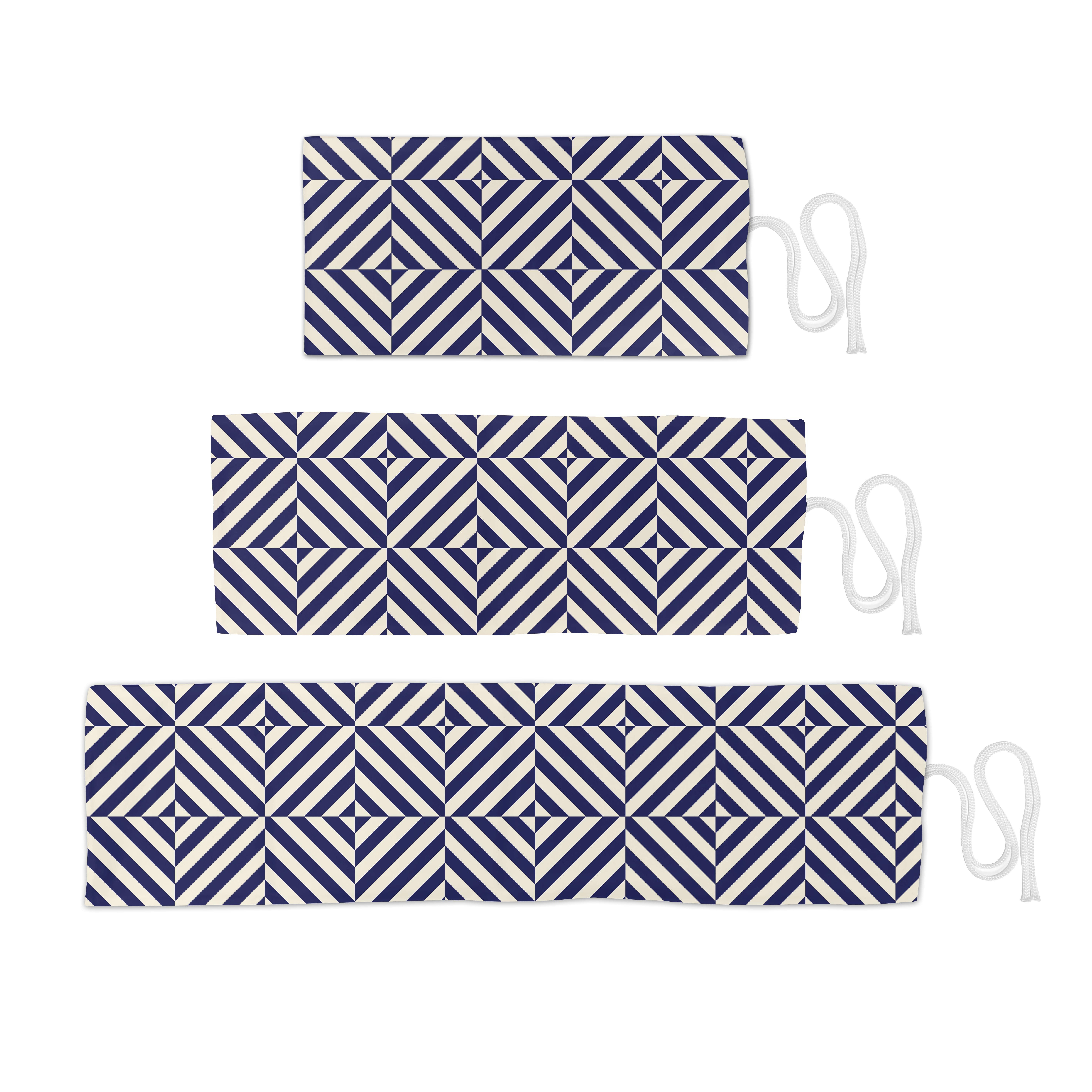 Stiftablage und langlebig Blassblau tragbar Dunkelblau Segeltuch Muster symmetrische Organizer, Geometrisch Abakuhaus Federmäppchen