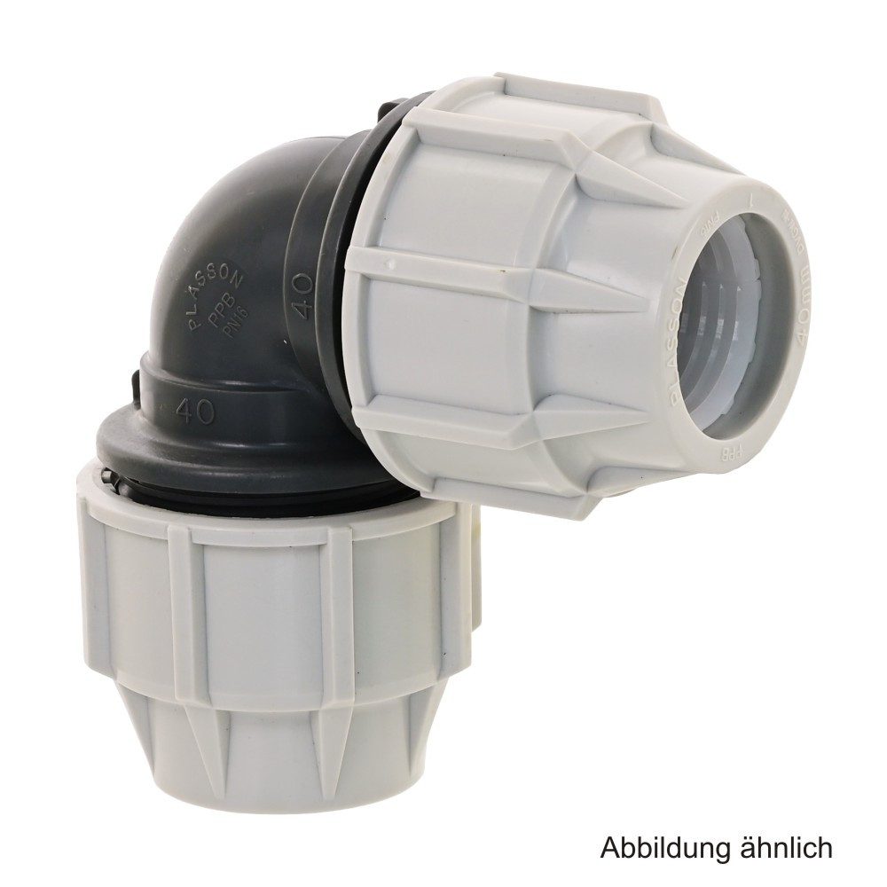 Plasson Wasserrohr Plasson Serie 18, Winkel 90°, 32 mm