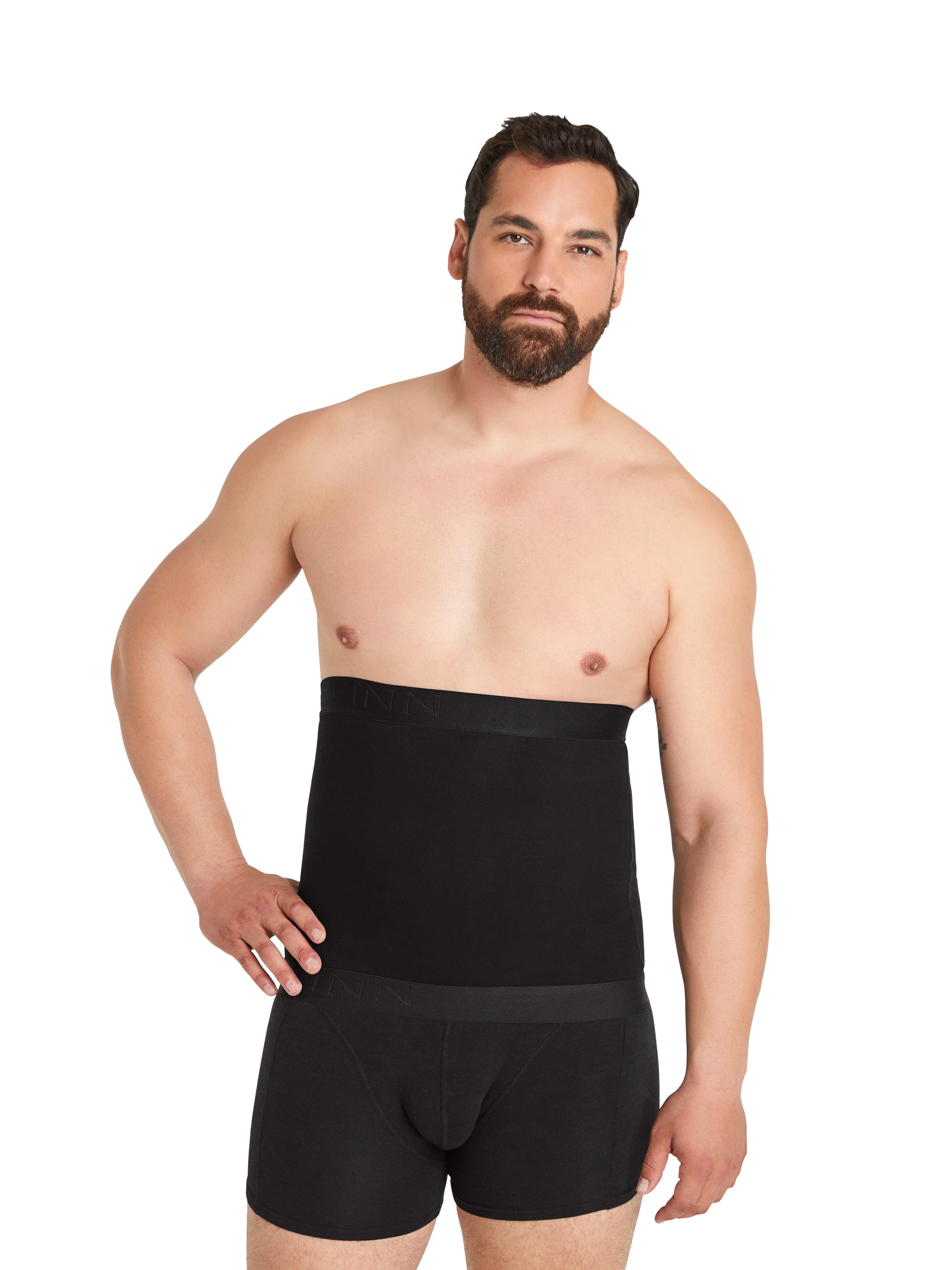 Schwarz Herren Design für Starker Männer Body-Shaper Kompressions-Gürtel FINN Shapinghose