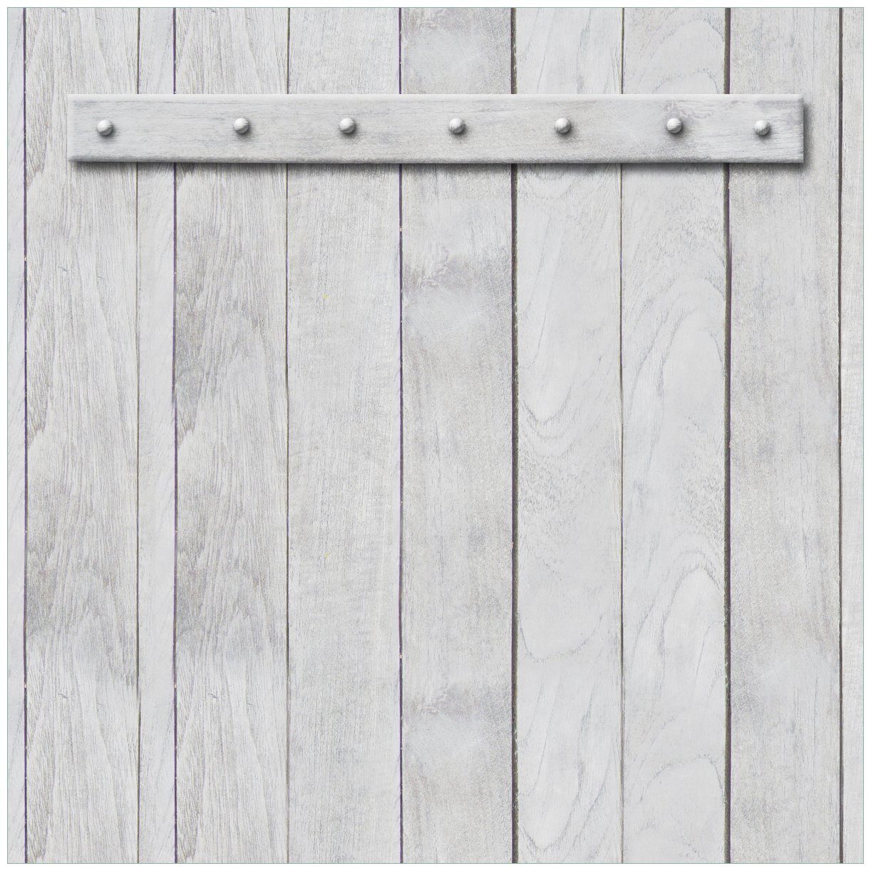 Wallario Tischplatte Graue Holztür (1 St), für Ikea Lack Tisch geeignet