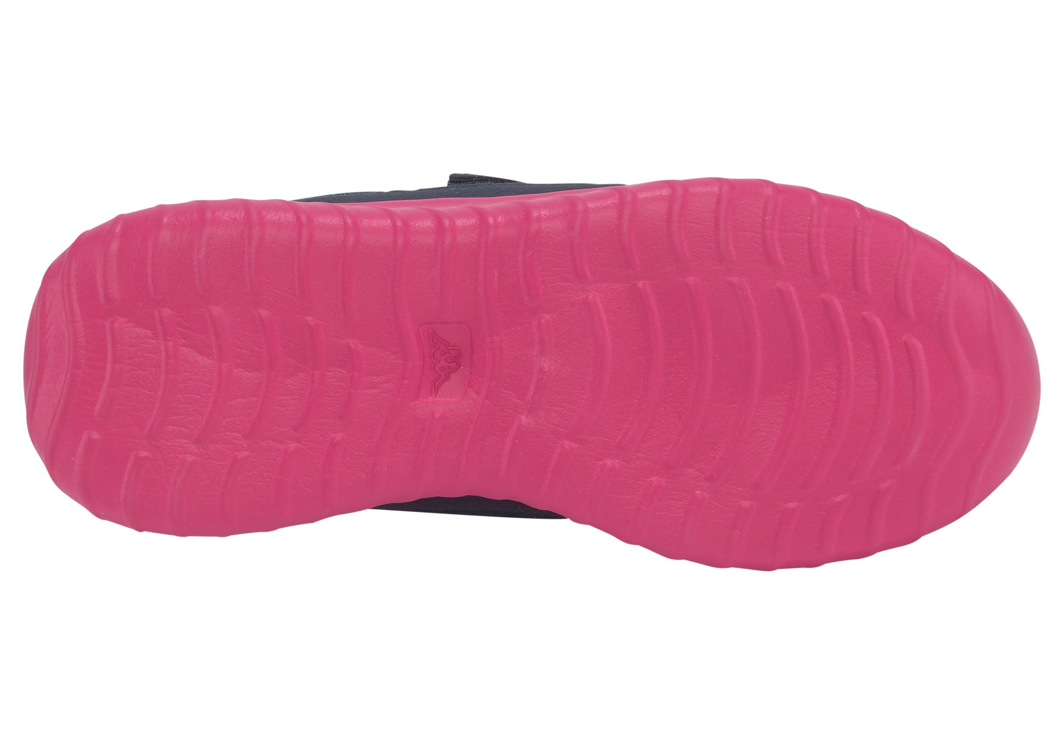 Klettverschluss Sneaker Kappa mit navy-pink