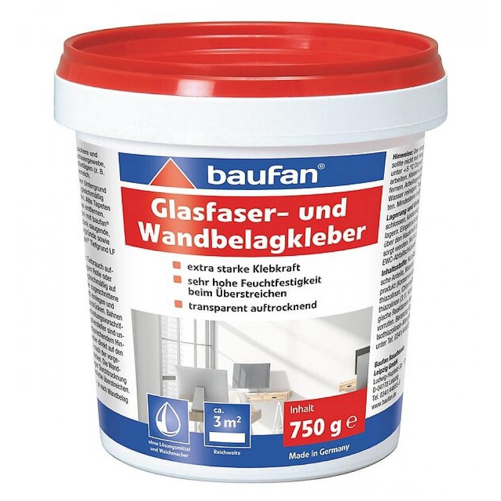 baufan® Дисперсионный клей Glasfaser- und Wandbelagskleber Spezialkleber Glasfaserkleber
