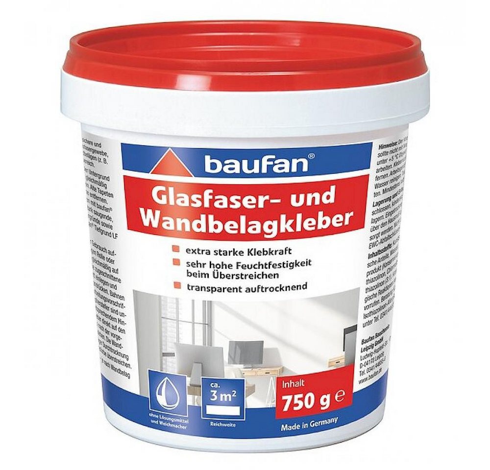 baufan® Dispersionskleber Glasfaser- und Wandbelagskleber Spezialkleber Glasfaserkleber