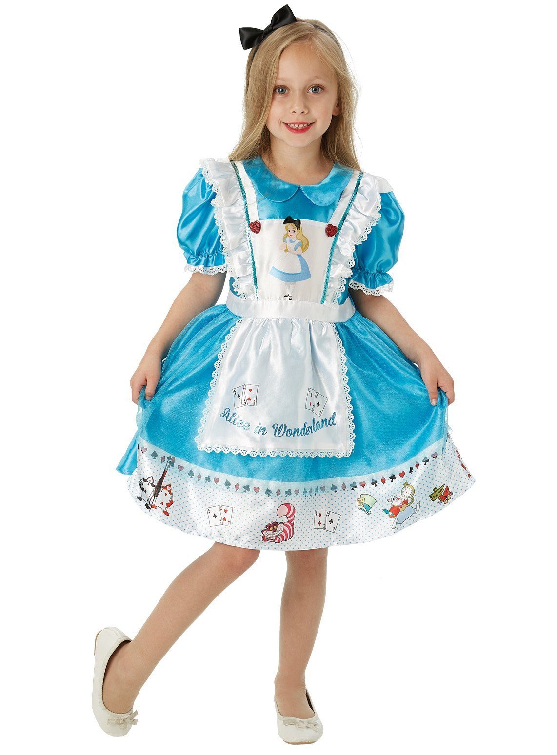 Rubie´s Kostüm Disney's Alice im Wunderland Deluxe Kostüm für Kin, Bezauberndes Märchenkleid im Dirndl-Look