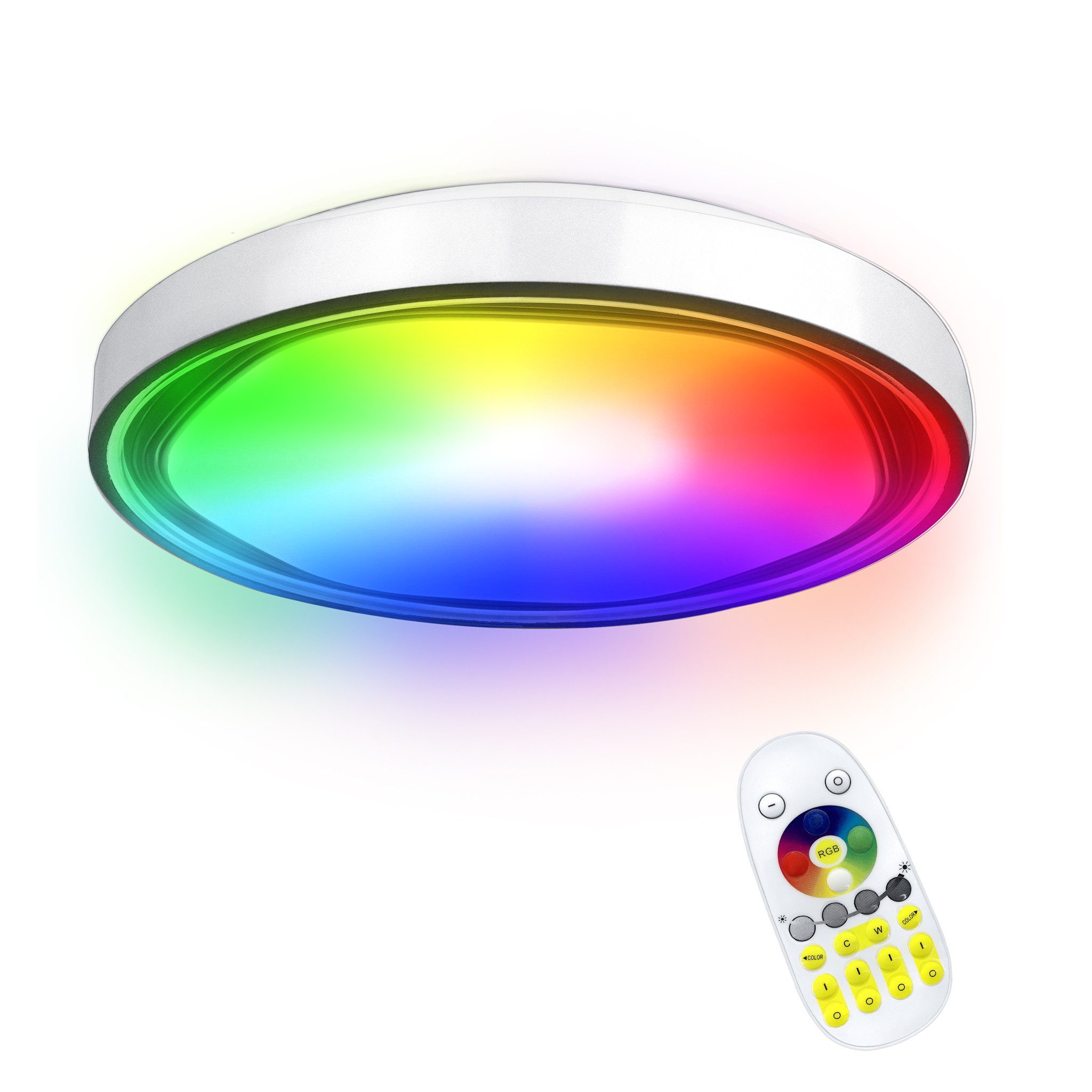 LED Deckenleuchte 60W LED Rund Deckenlampe Farbwechsel mit Fernbedienung