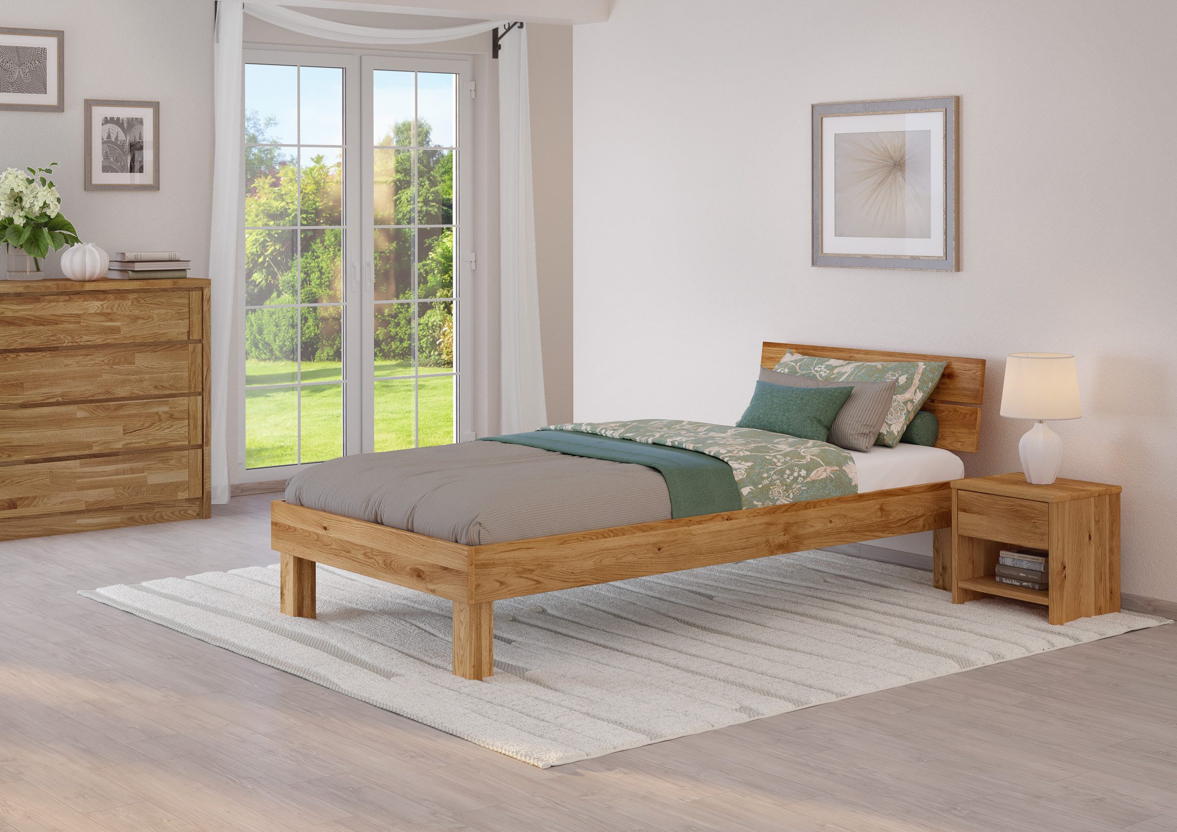 ERST-HOLZ Bett Breiteres Bettrahmen Bettgestell 100x200 günstig online kaufen