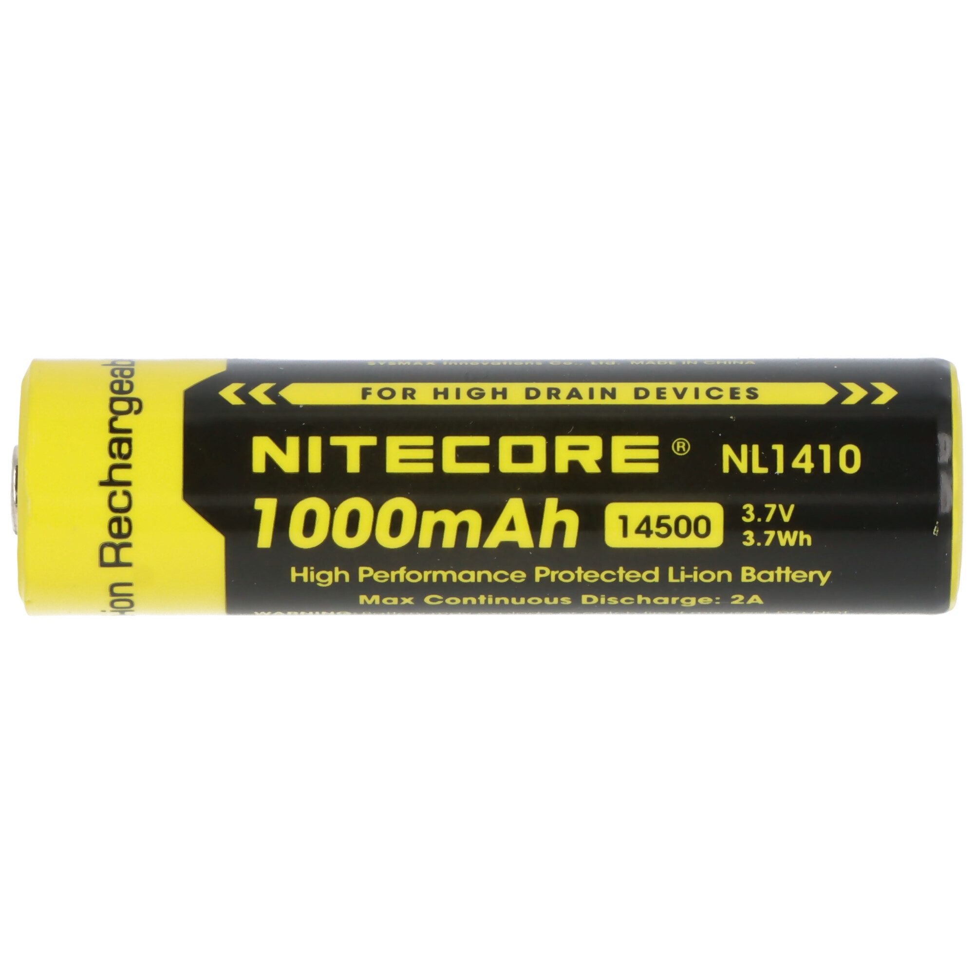 Nitecore Nitecore 14500 Li-Ion Akku mit 3,7 Volt Spannung und 1000mAh Kapazitä Akku 1000 mAh (3,7 V)