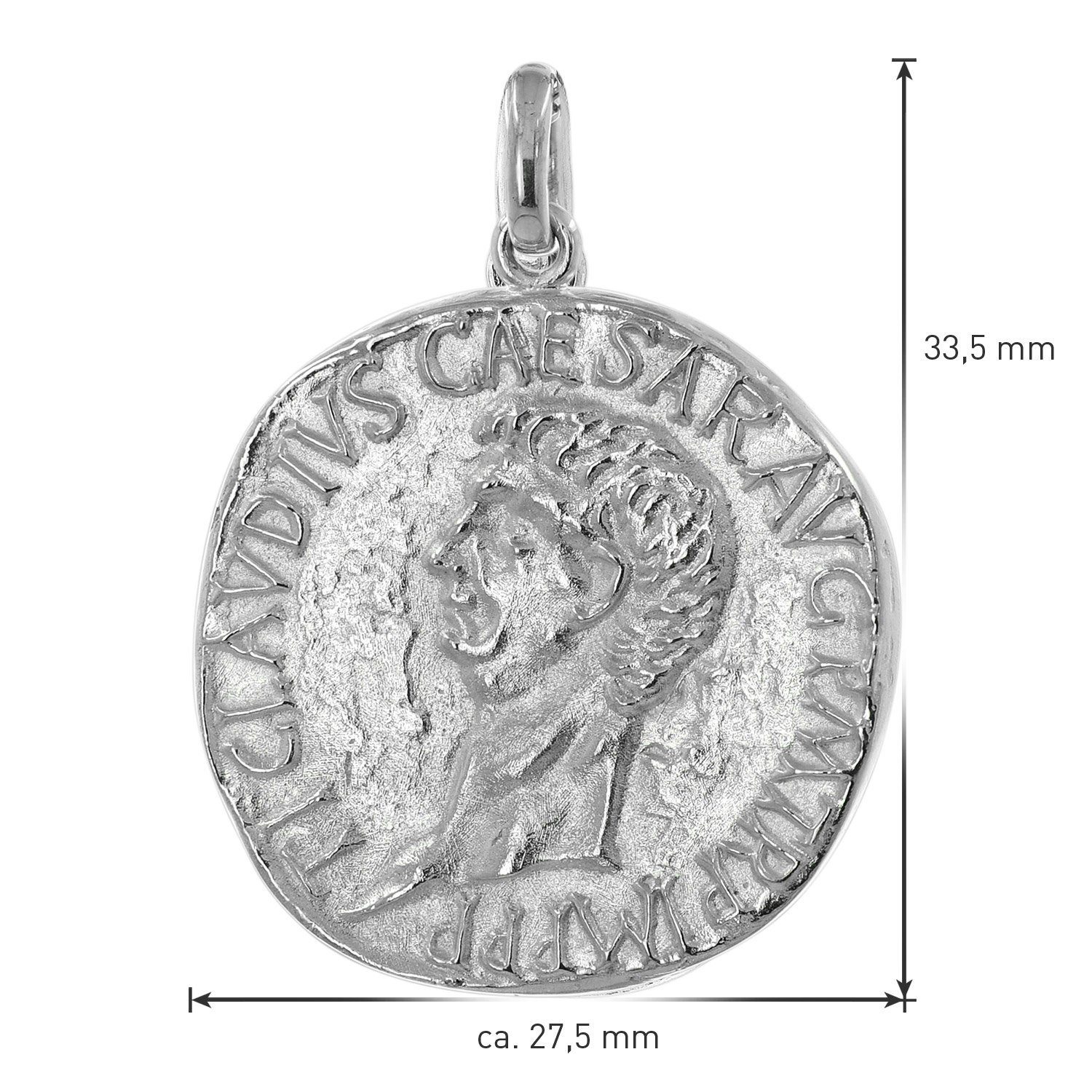 Replikat Claudius/Spes Anhänger Runder 925 Silber Münze Römische trendor