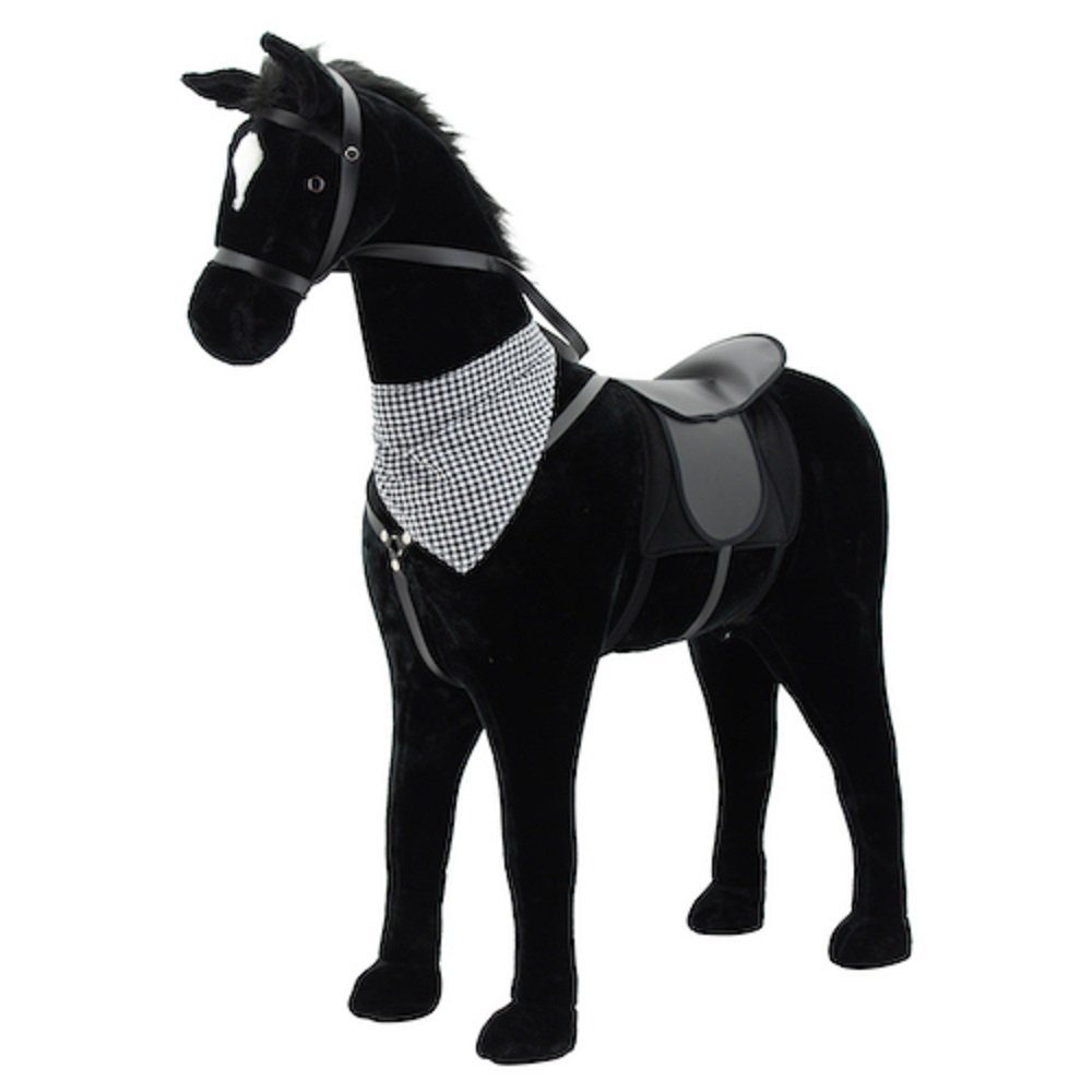 Sweety-Toys Stehpferd Sweety Toys 11049 Plüsch-Stehpferd Stehpferd Größe ca. 110 cm schwarz
