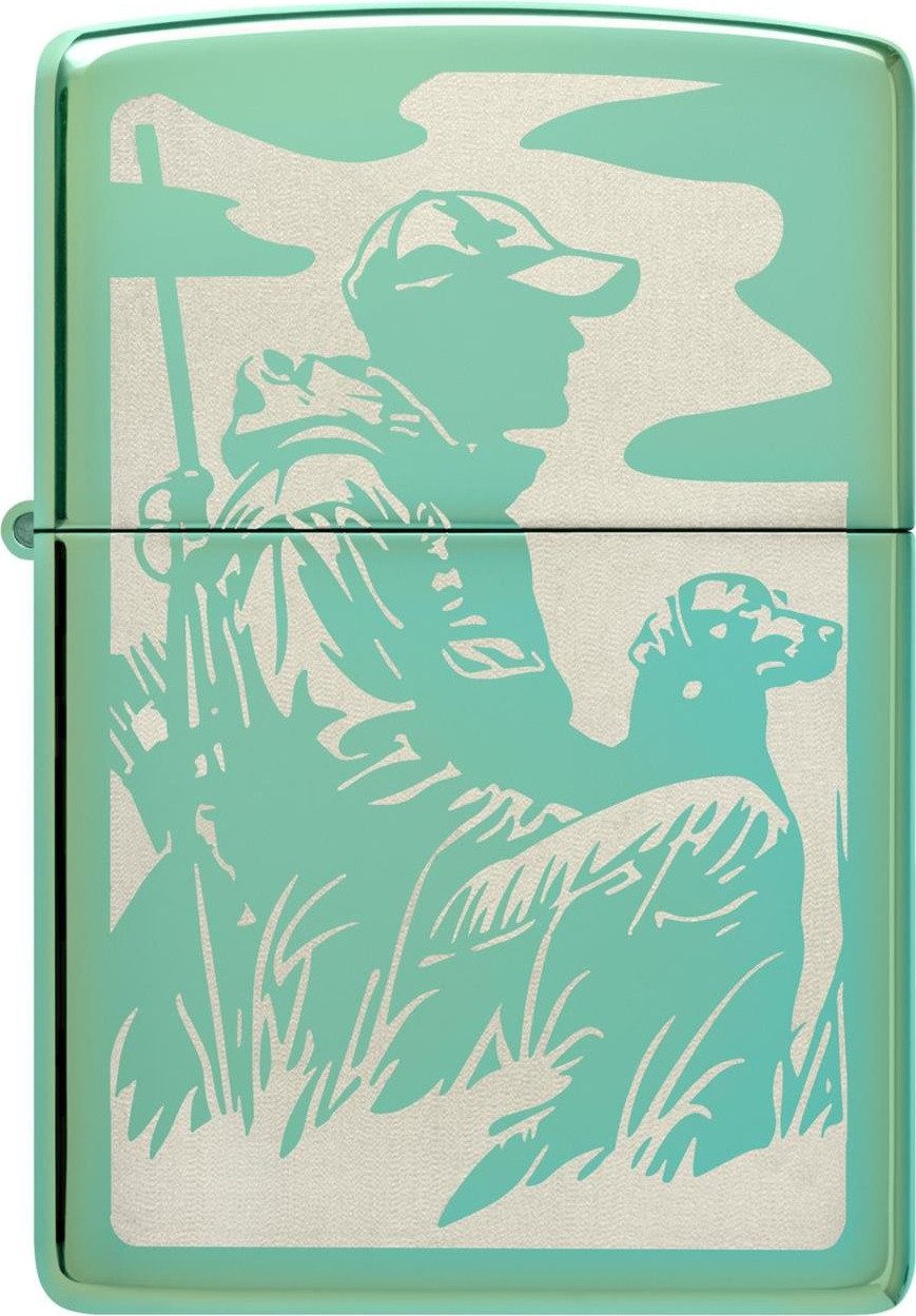 Zippo Feuerzeug Zippo Benzinfeuerzeug, Duck Hunting, Grün (1-St)