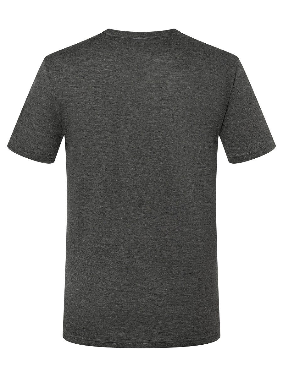 Merino Print-Shirt M Melange/Various T-Shirt Grey Pirate Merino-Materialmix TEE wärmender SUPER.NATURAL NIGHTS CAMPING