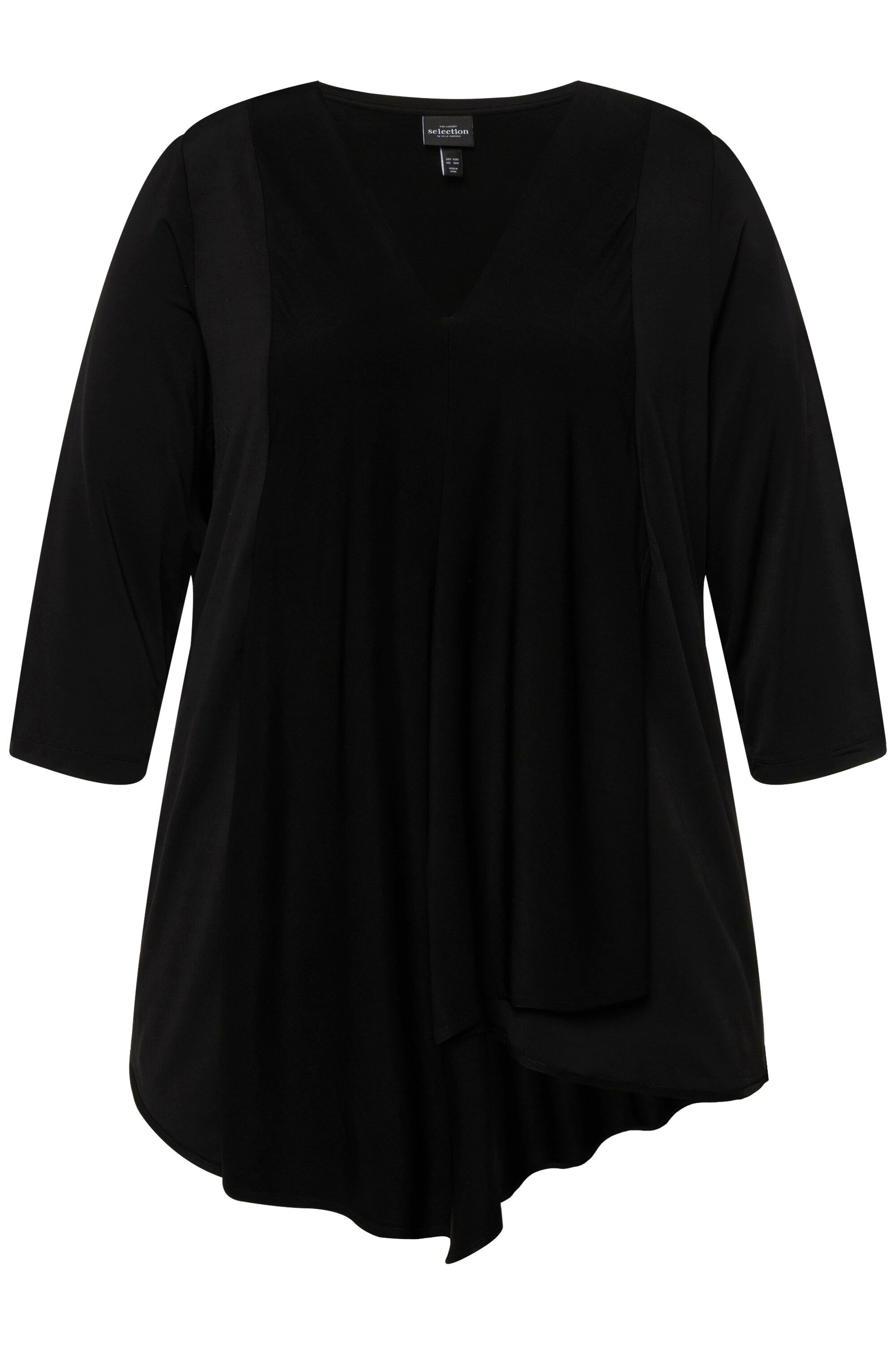 Ulla Popken T-Shirt Slinkyshirt Lagenoptik A-Linie günstig online kaufen