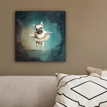 OneMillionCanvasses® Leinwandbild Hund - Tutu - Ballett - Abstrakt - Porträt - Kind, (1 St), Leinwand Bilder für Wohnzimmer Schlafzimmer