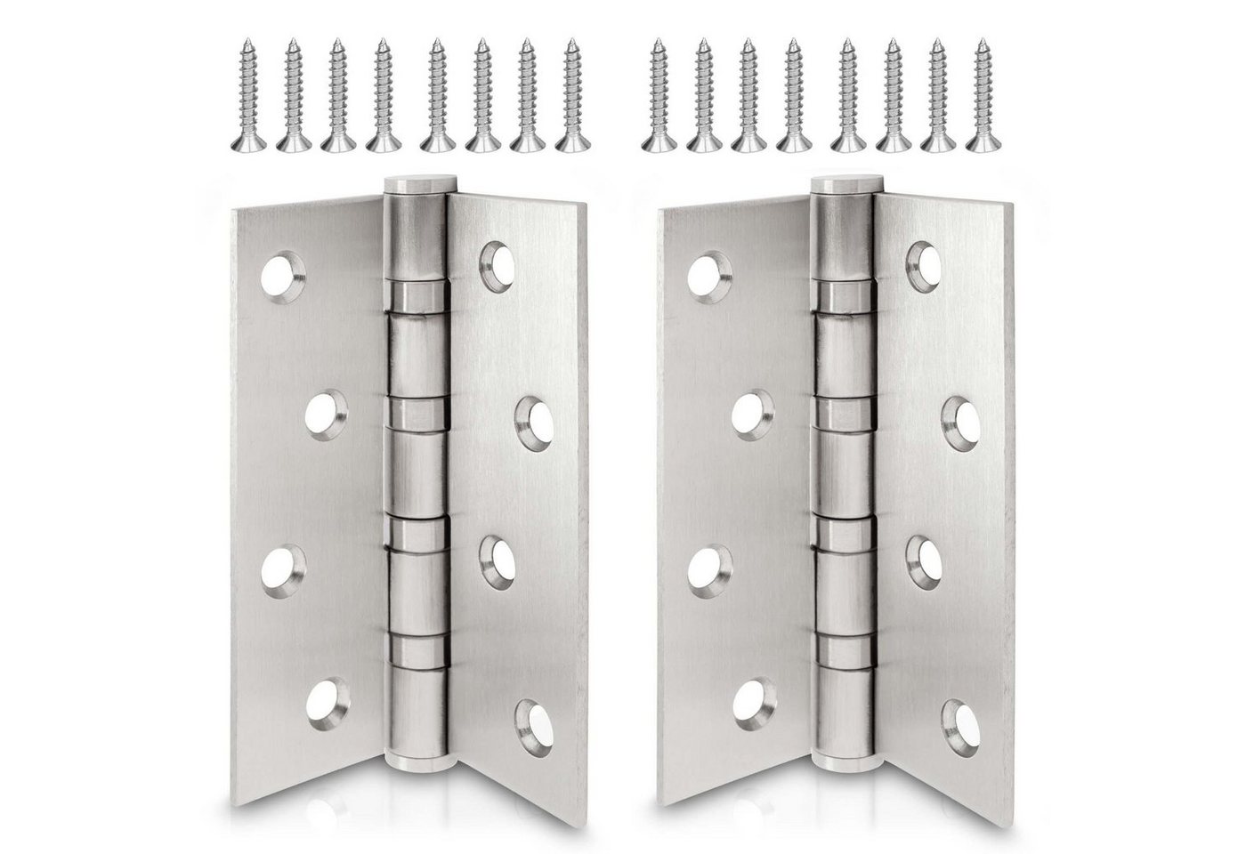 ECENCE Montageband 2x Scharnier-e Tür-schanier Edelstahl 201 Silber