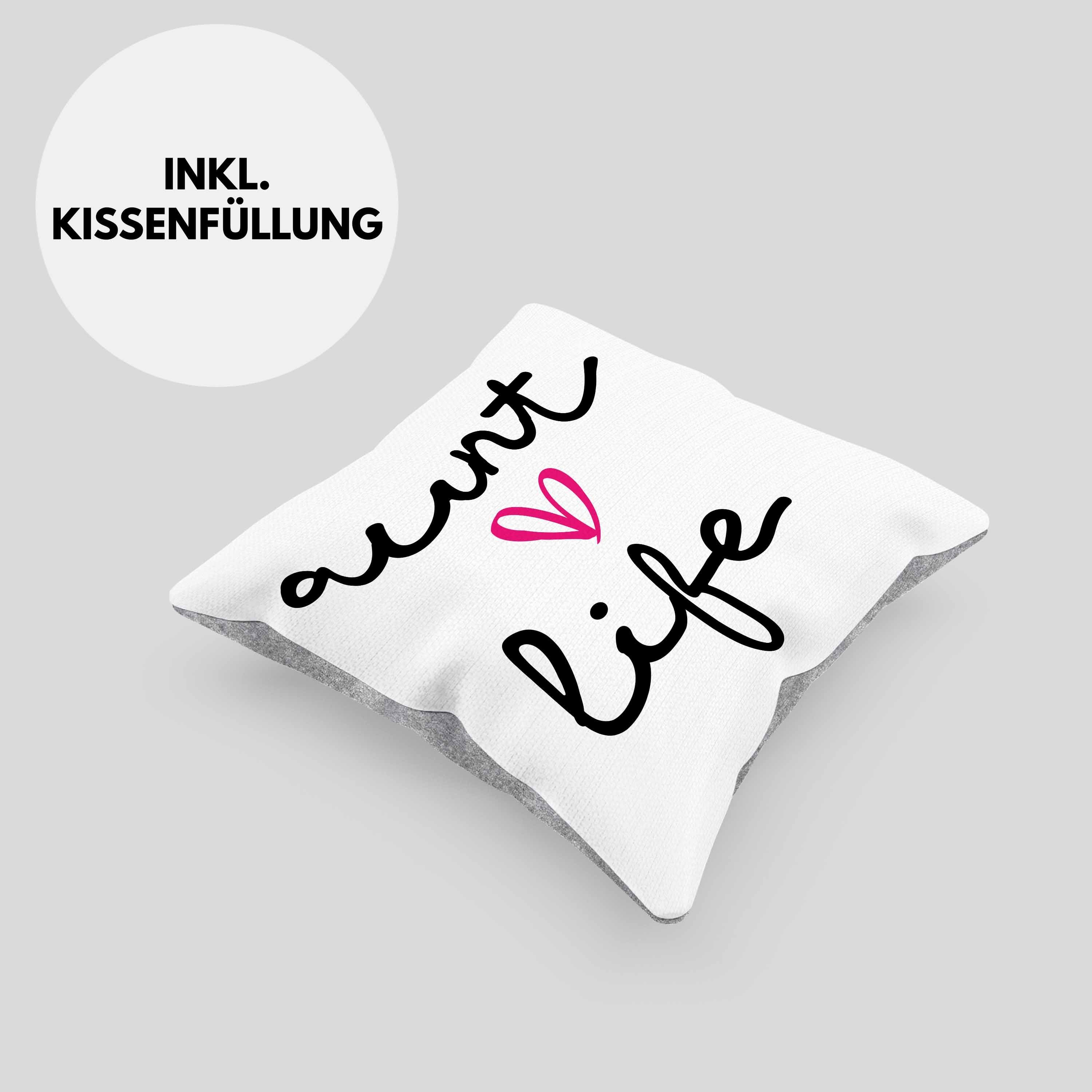 mit - Kissen Geburtstag Tante Tante Füllung Life für Tante Dekokissen Trendation Lustig Geschenk Grau Trendation Kissen Geschenkidee 40x40 Aunt Beste Dekokissen