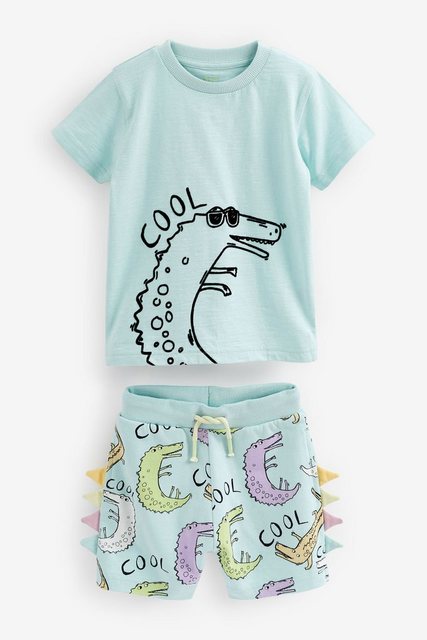 Next T Shirt Shorts Krokodil T Shirt mit 3D Zacken und Shorts im Set (2 tlg)  - Onlineshop Otto