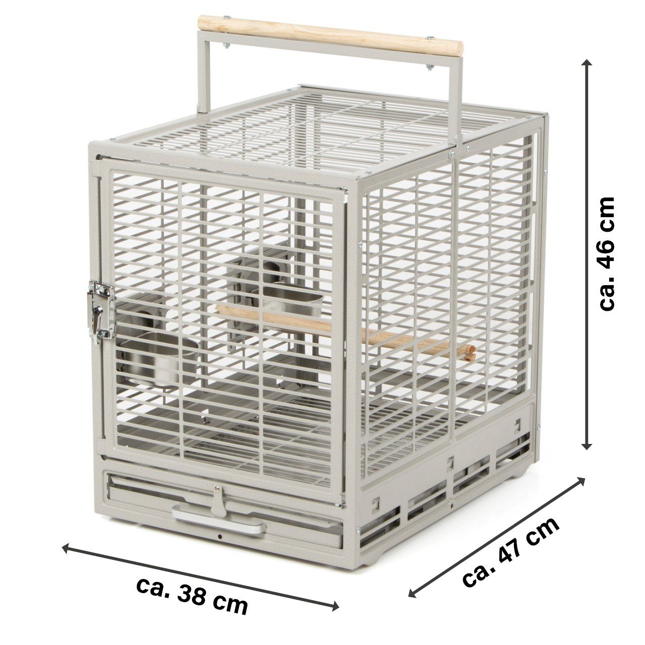 Montana Cages Tierreisebox Transportkäfig für Papageien, für Großsittiche, Sittiche, kleine und mittleren Papageien