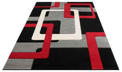 Teppich Maxim, my home, rechteckig, Höhe: 13 mm, Hoch-Tief-Effekt, Kurzflor, 3D-Design