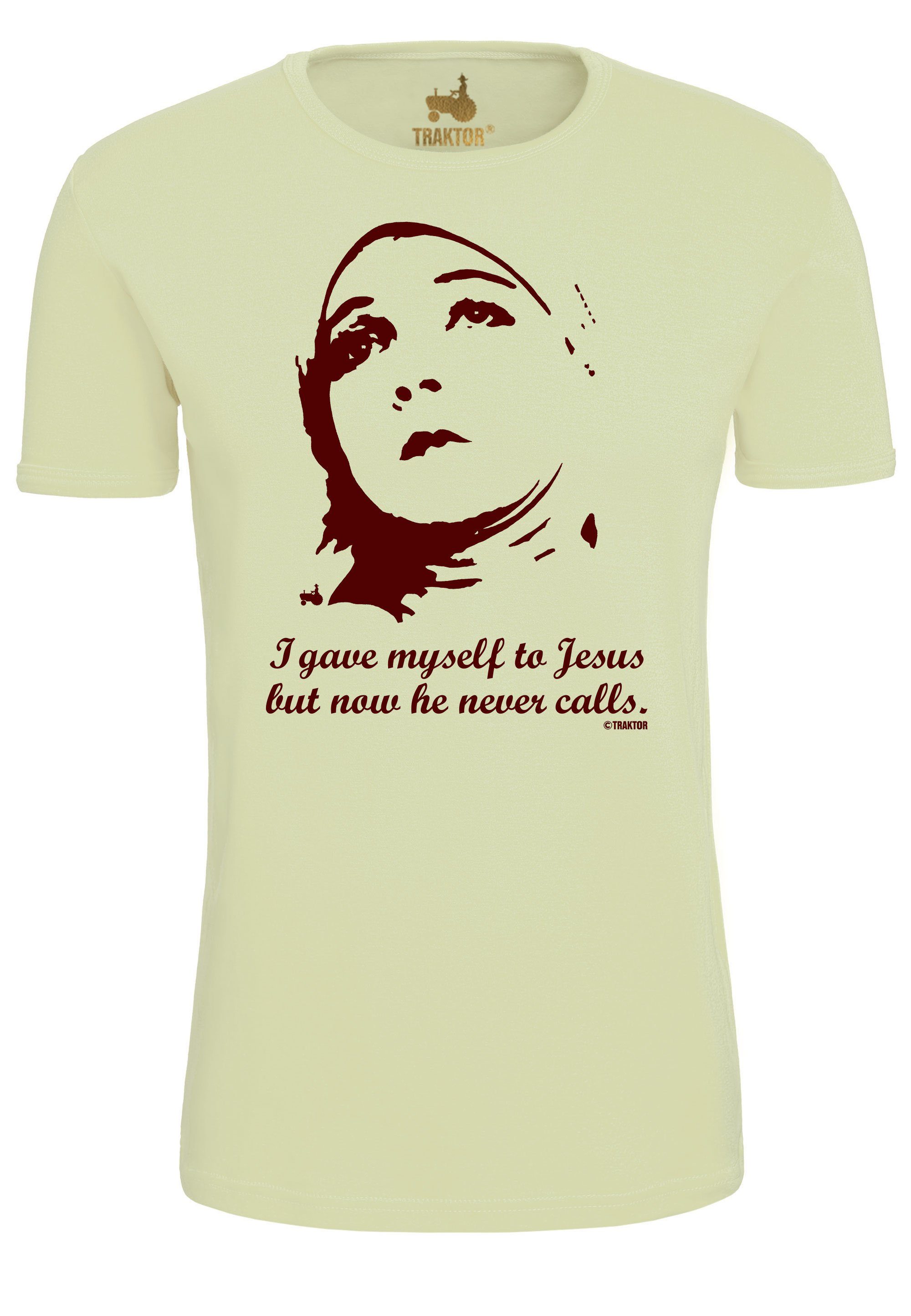 LOGOSHIRT T-Shirt I Gave Myself To Jesus mit humorvollem Print grün